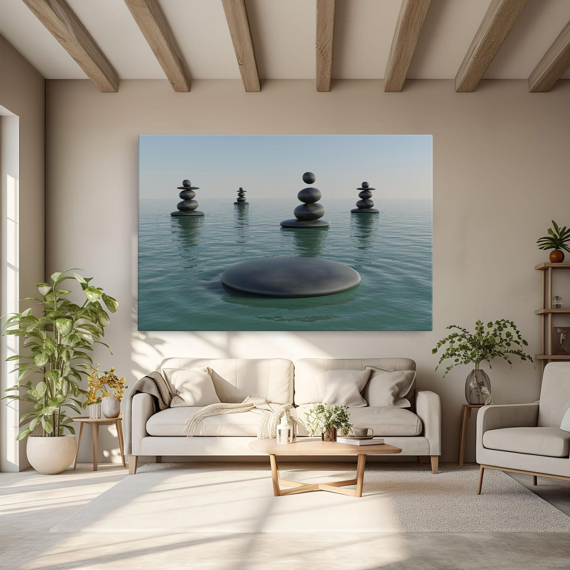 Tablou Canvas Zen Rock Pool mockup 6