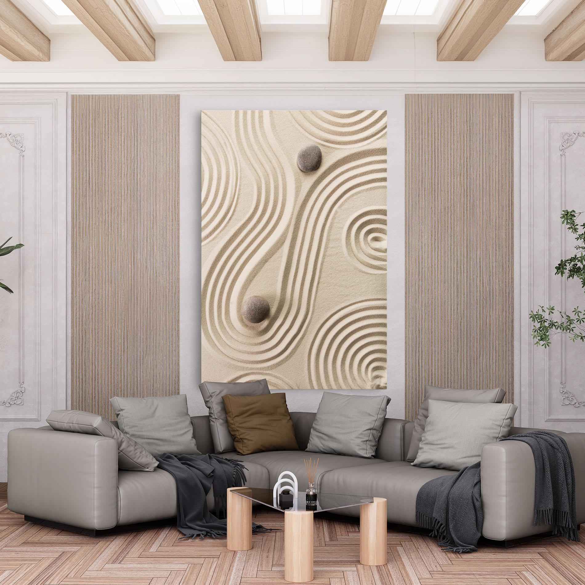 Tablou Canvas Cream Zen Stones mockup 6
