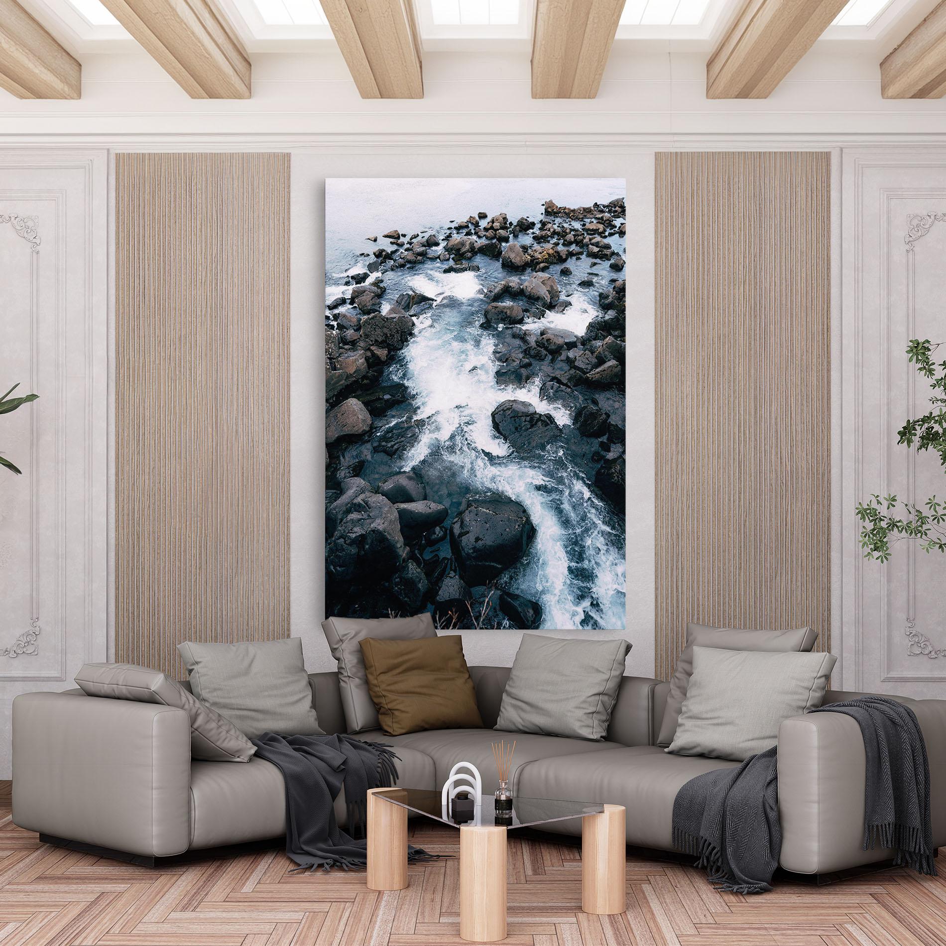 Tablou Canvas Mountain River Rock mockup 6