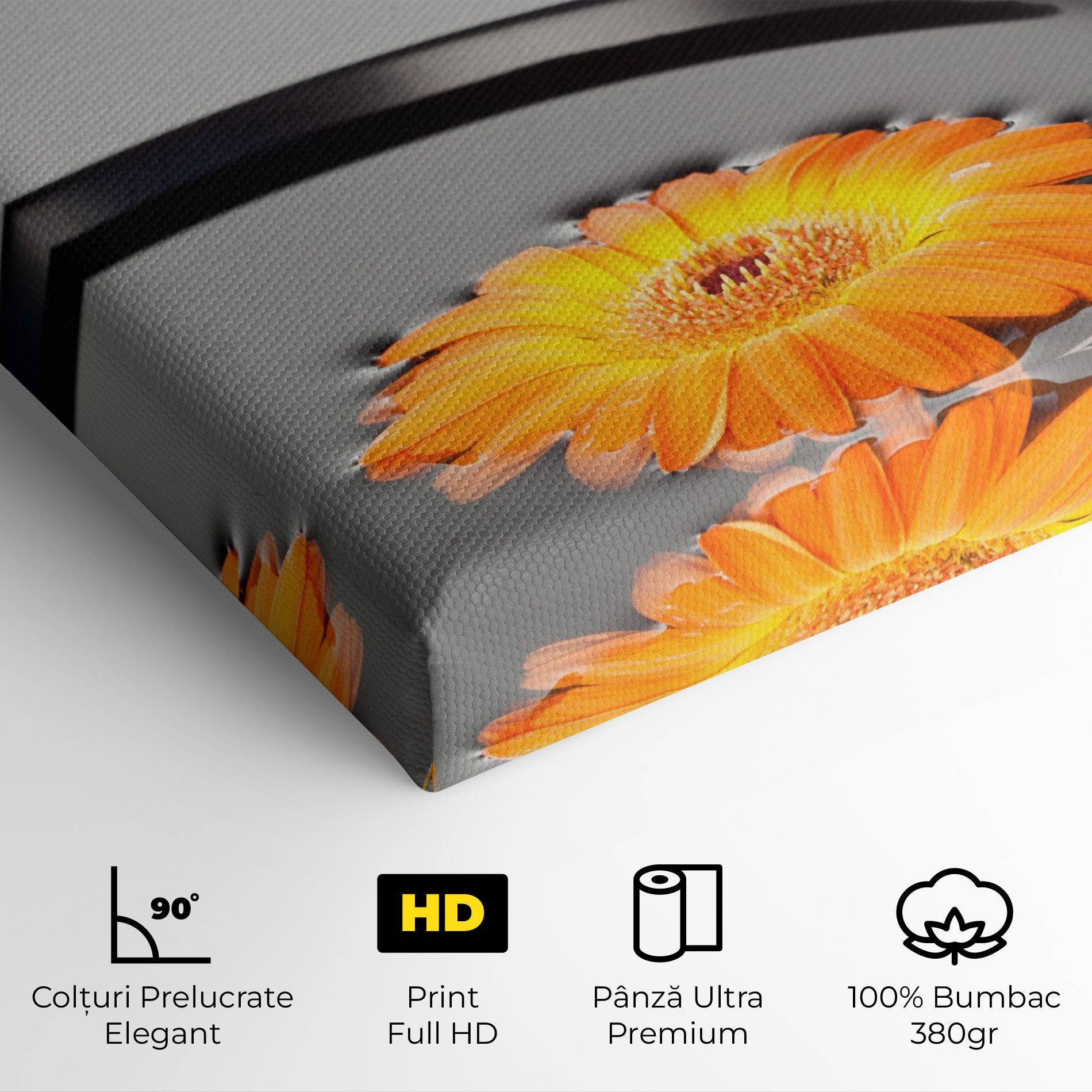 Stone Orange Flower mockup 4
