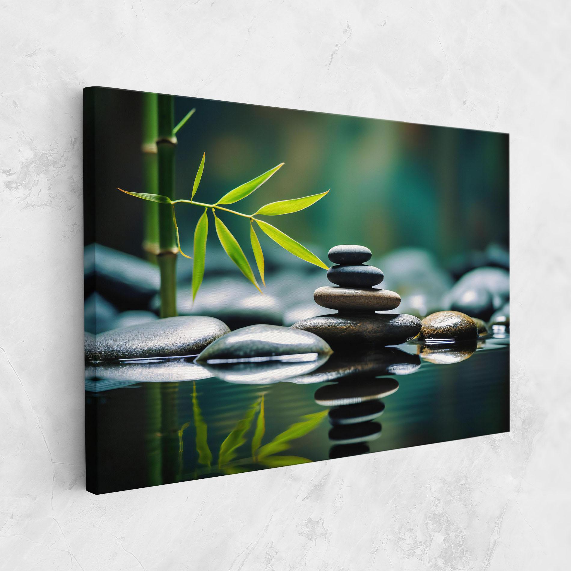 Tablou Canvas Bamboo Stones mockup 1