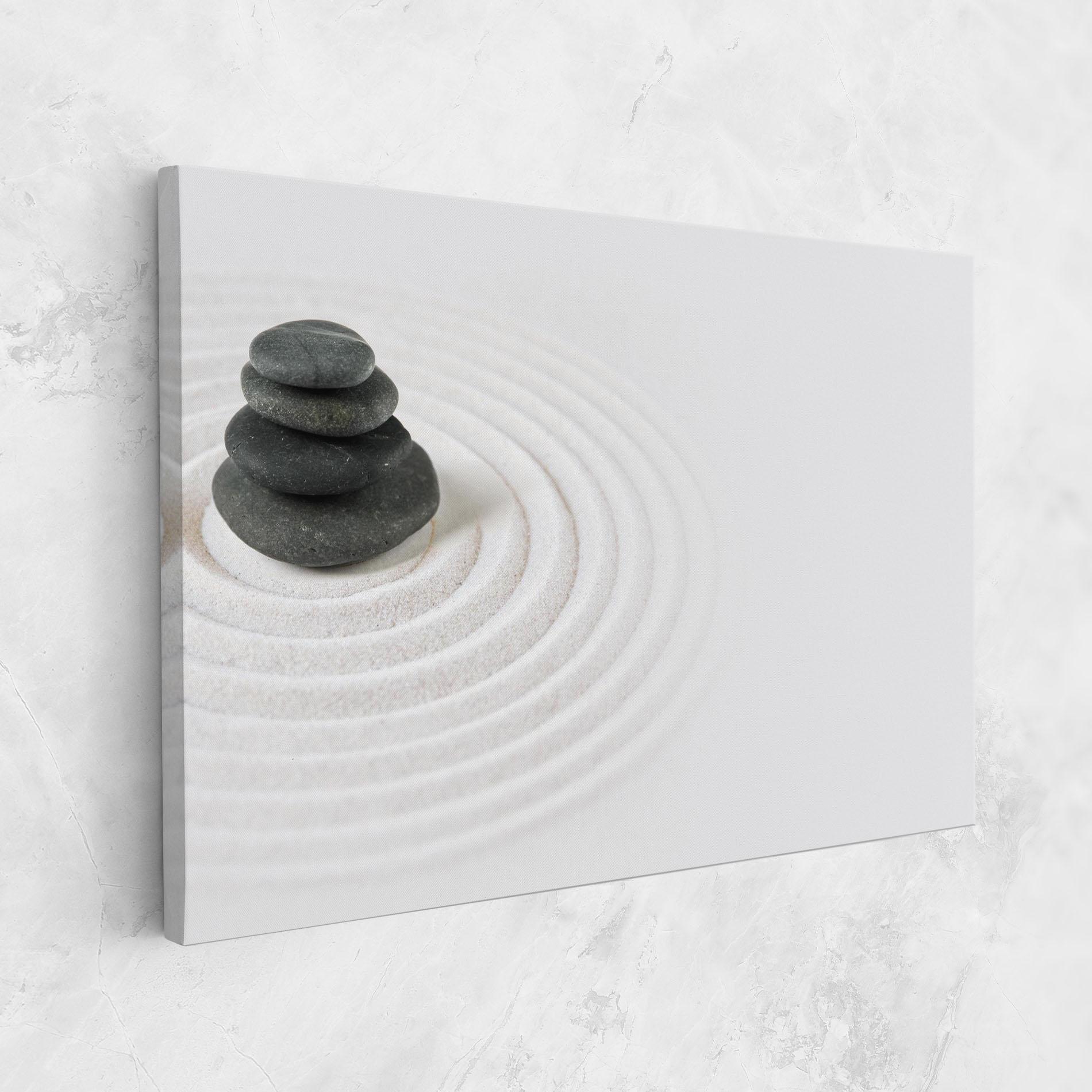 Tablou Canvas Black Stones Sand mockup 1