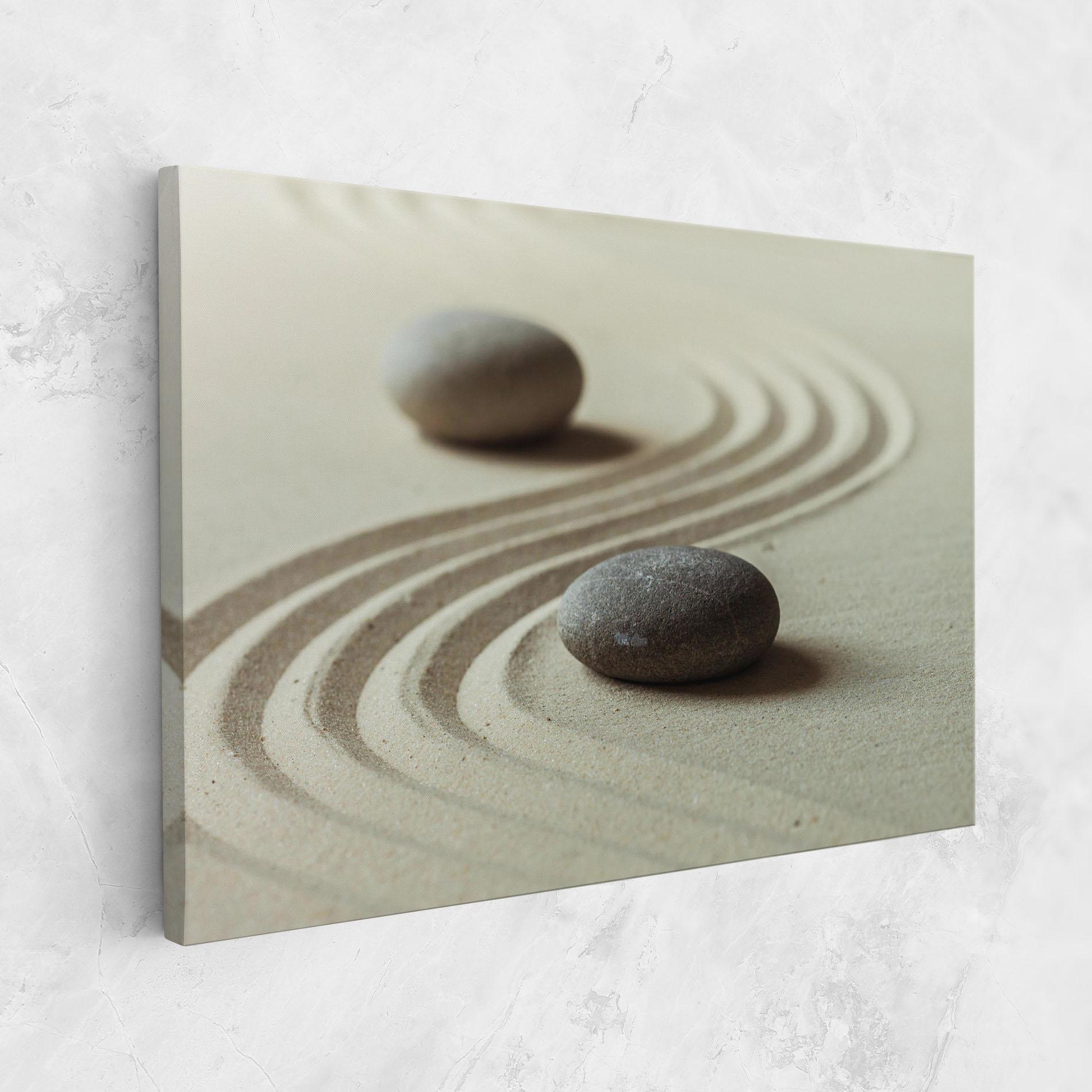 Tablou Canvas Cream Sand Stones mockup 1