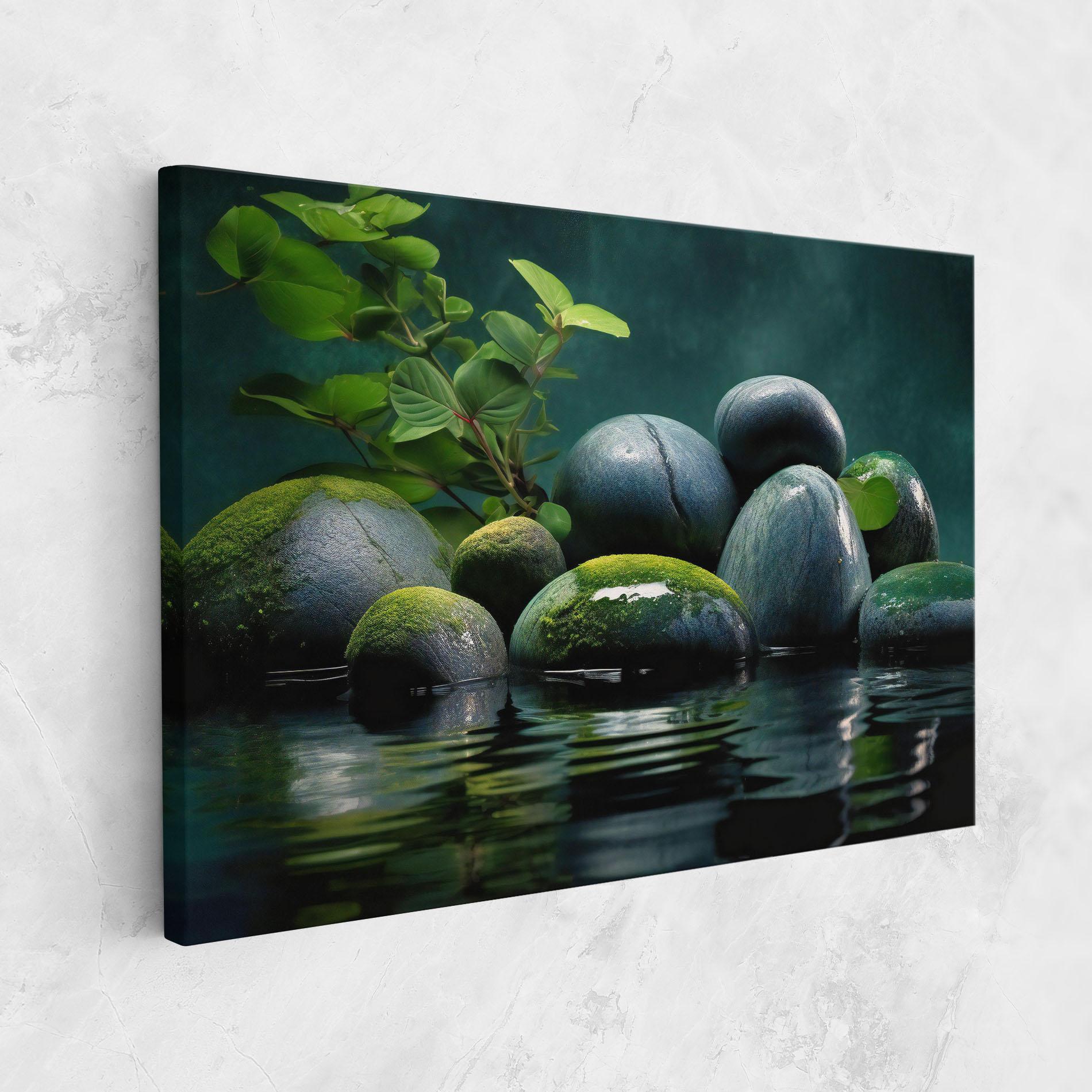Tablou Canvas Green Stone Nature mockup 1