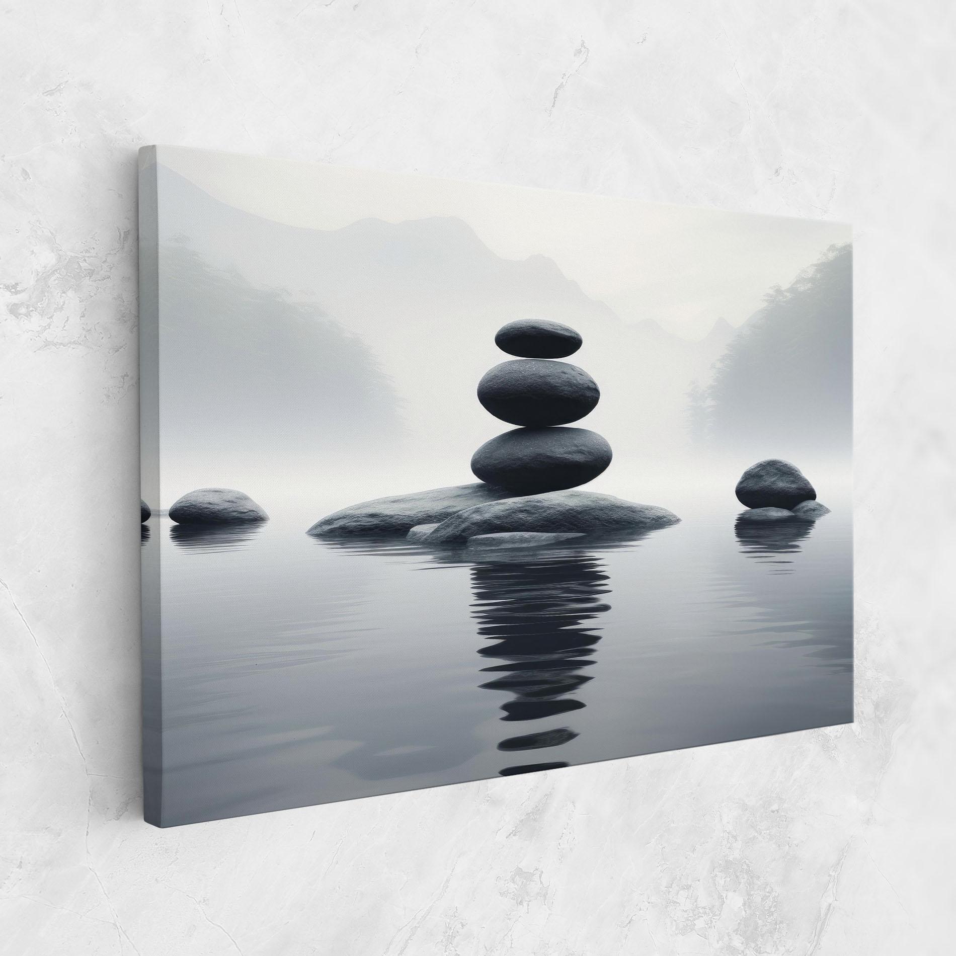 Tablou Canvas Stones Foggy View mockup 1