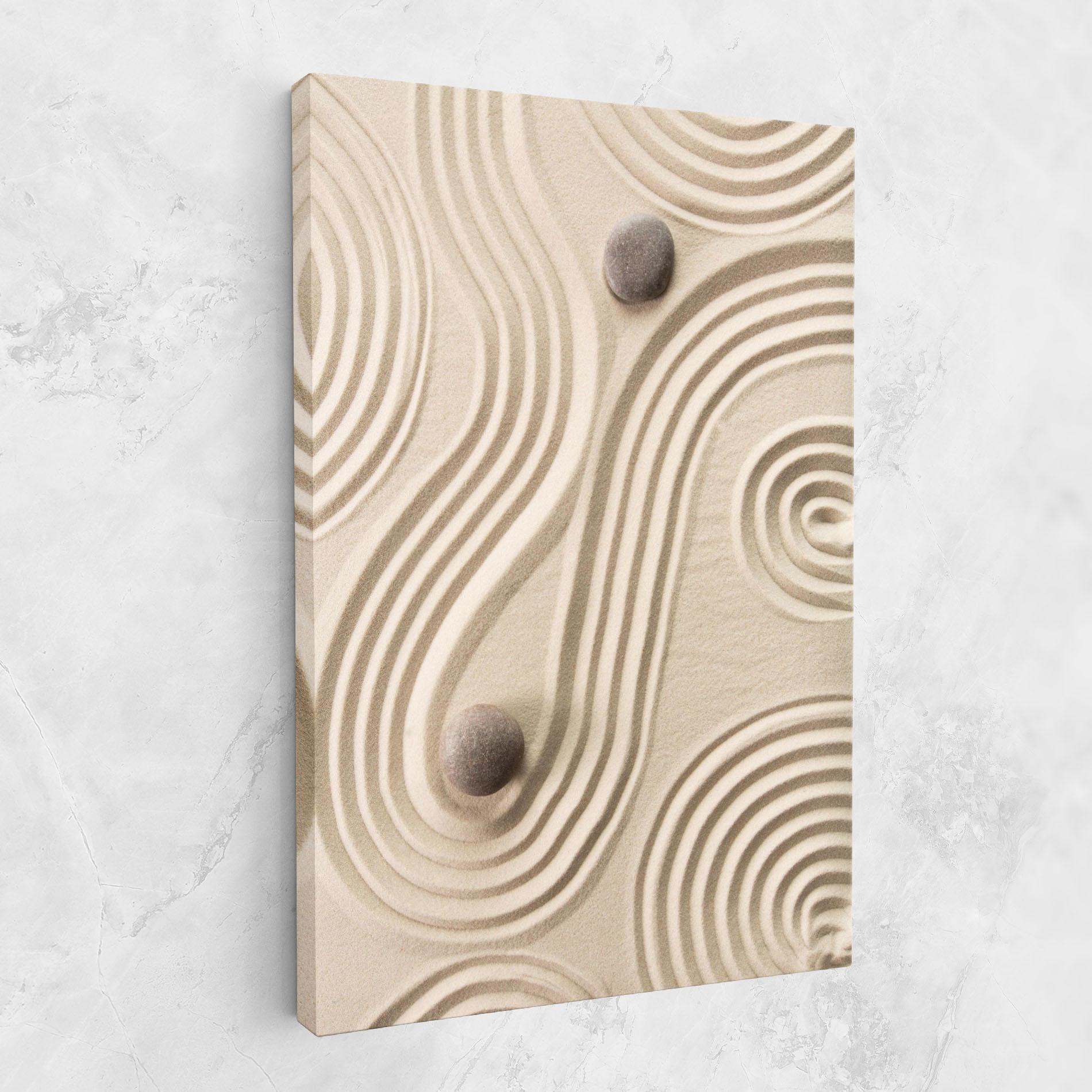 Tablou Canvas Cream Zen Stones mockup 1
