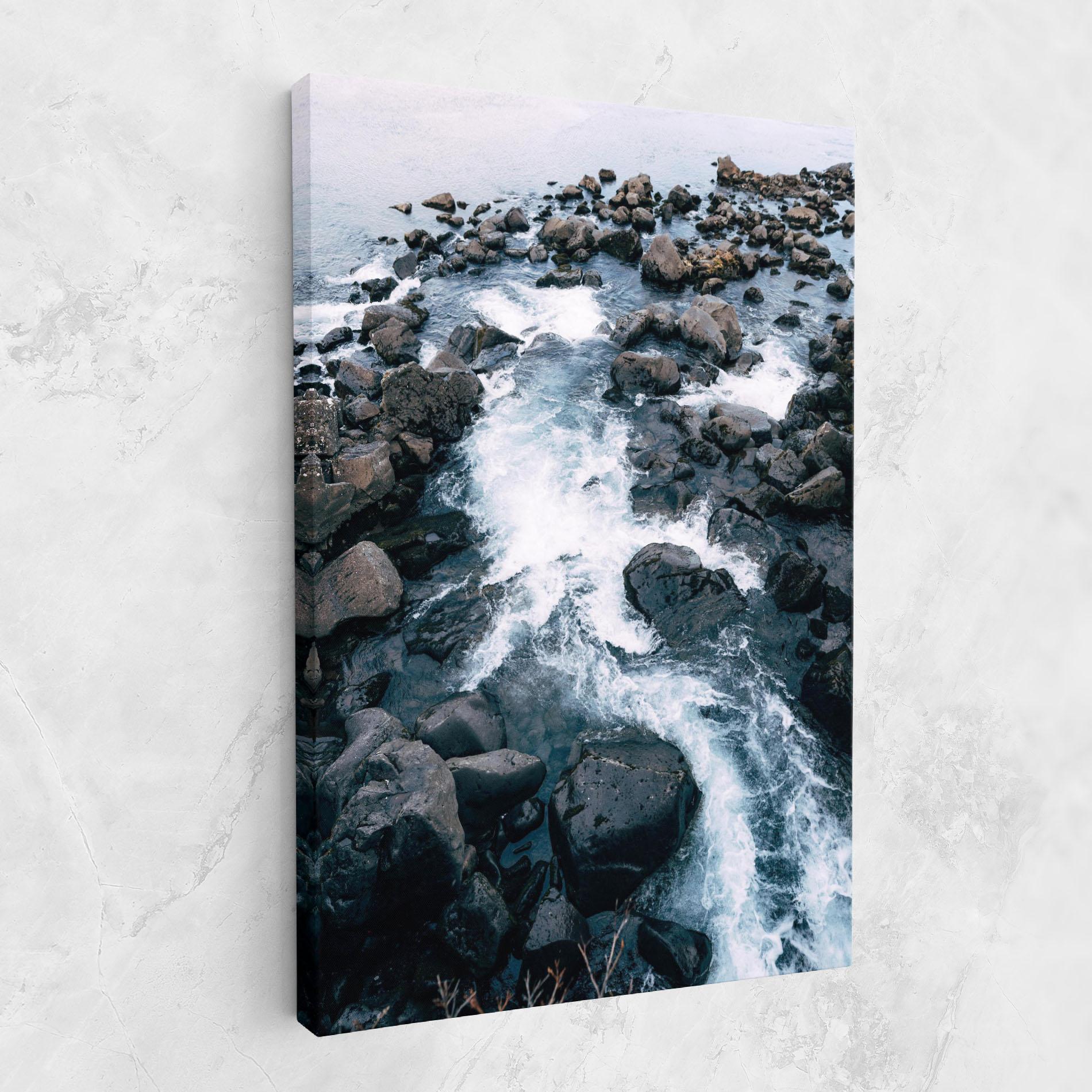 Tablou Canvas Mountain River Rock mockup 1