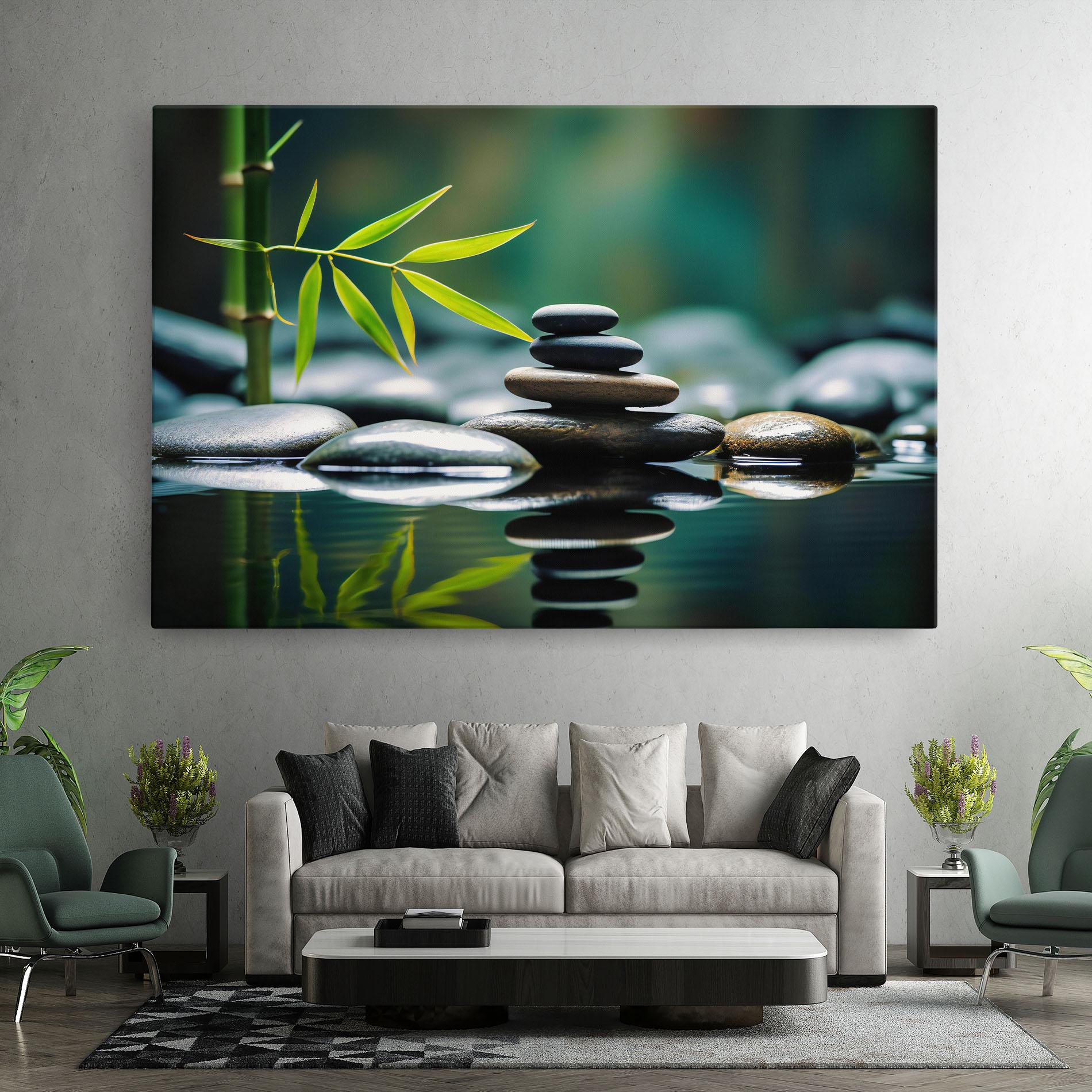 Tablou Canvas Bamboo Stones mockup 7