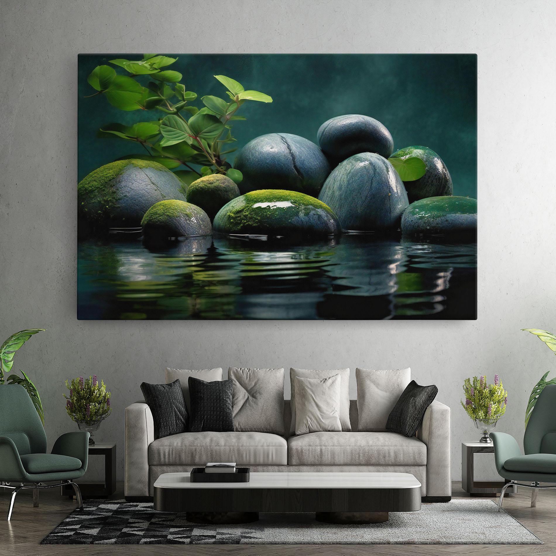 Tablou Canvas Green Stone Nature mockup 7