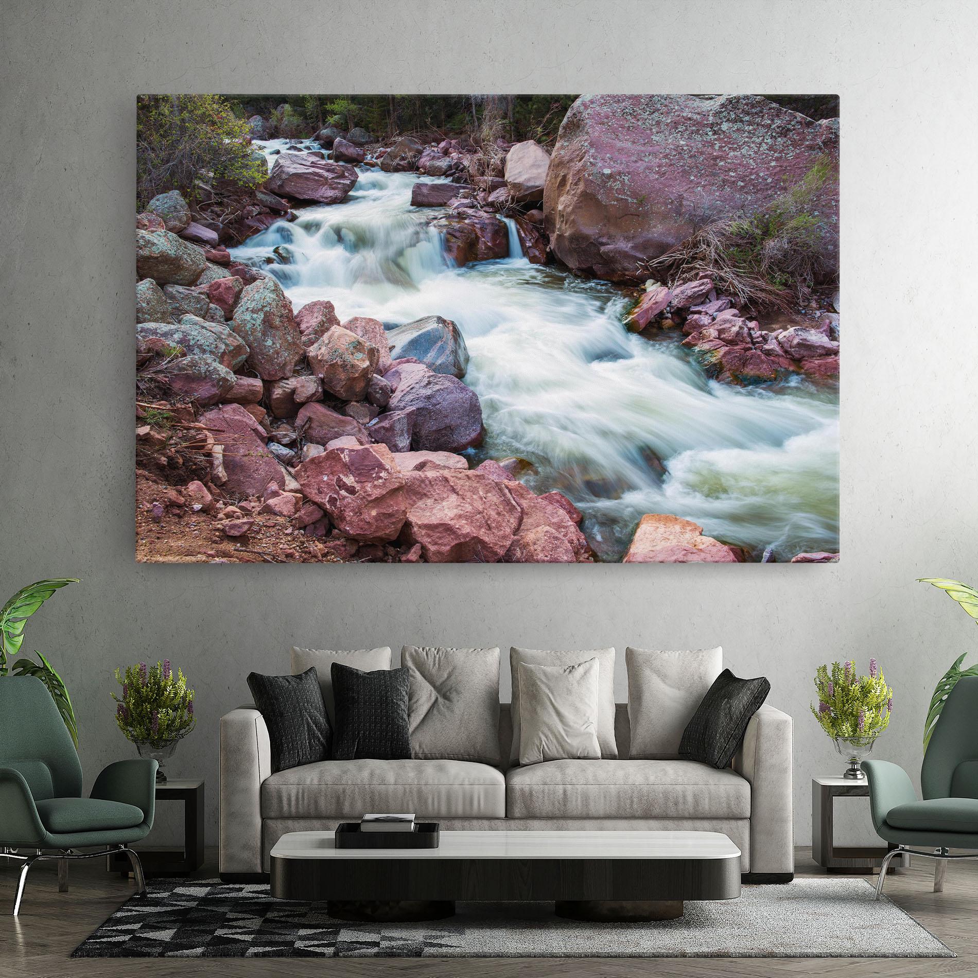 Tablou Canvas Spring Water Rocks mockup 7