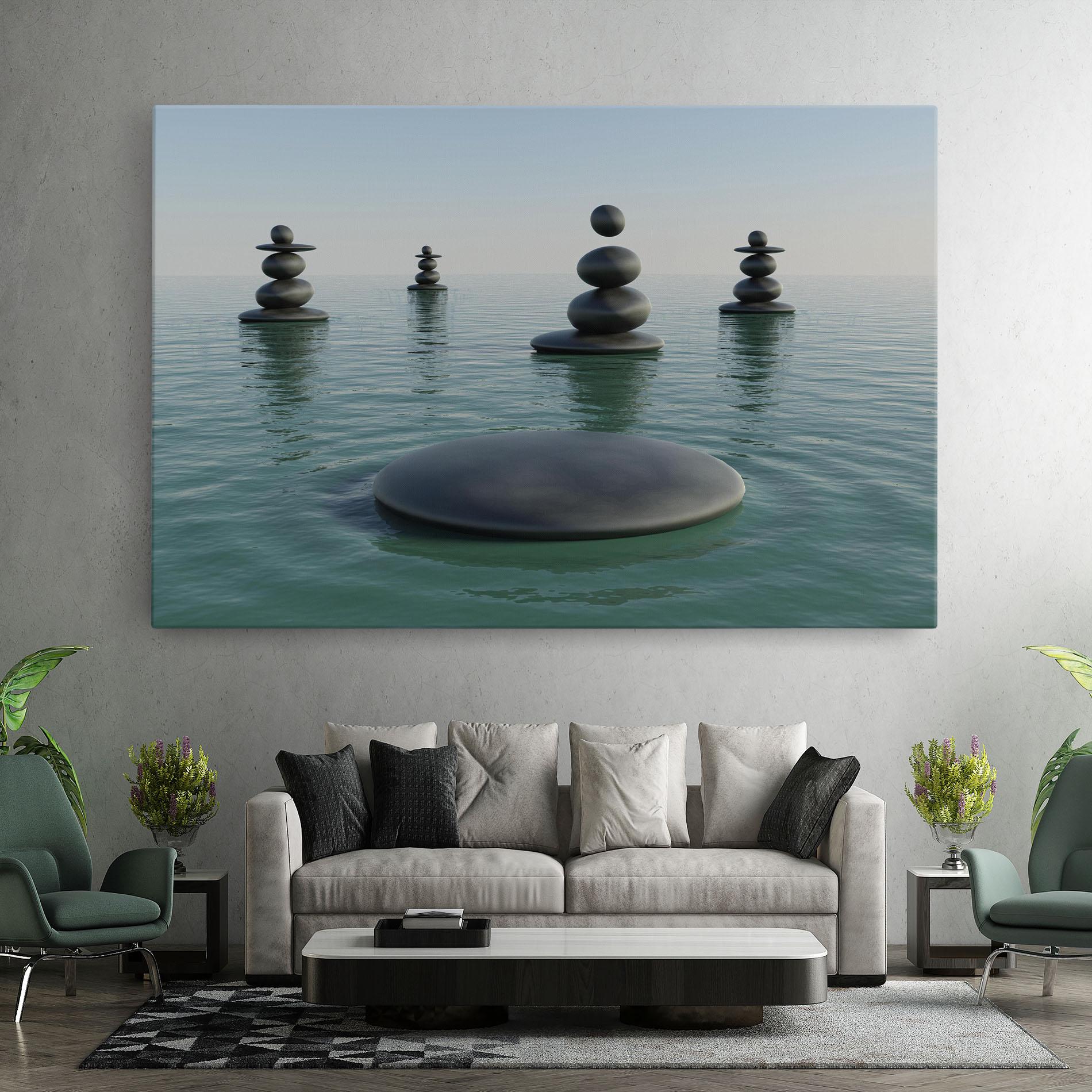 Tablou Canvas Zen Rock Pool mockup 7