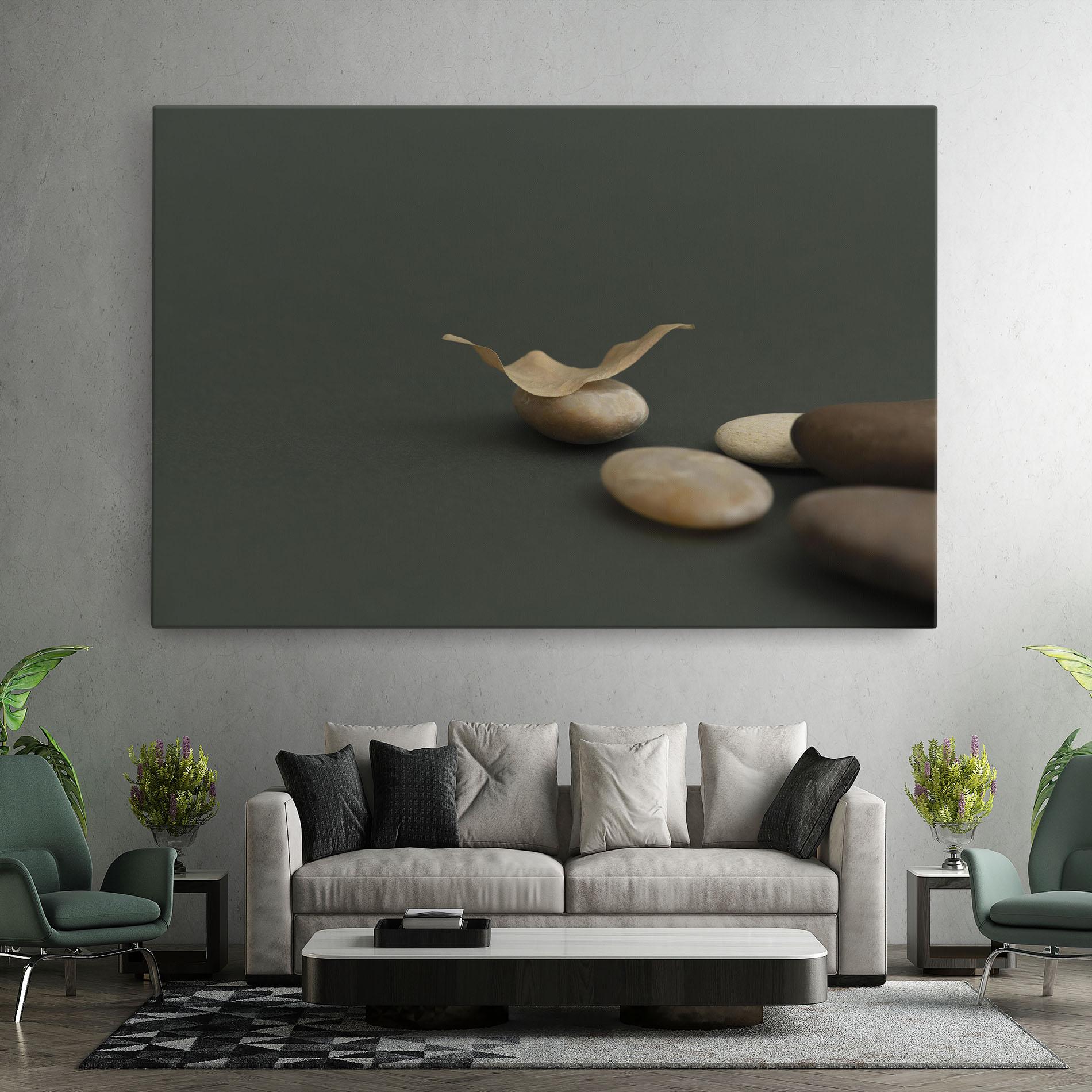Tablou Canvas Zen Stones On Green mockup 7