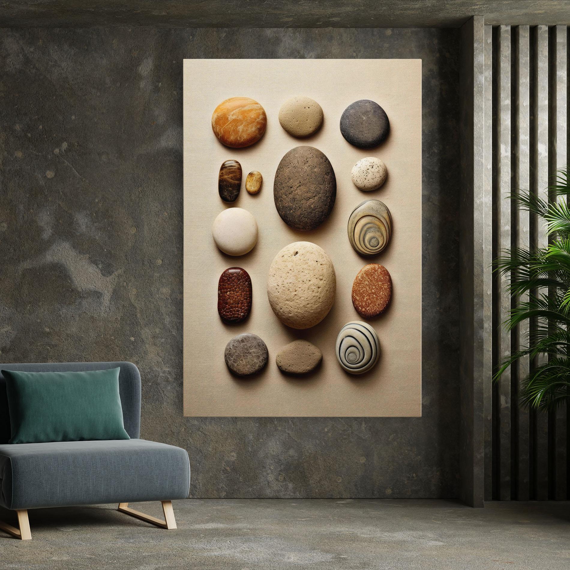 Tablou Canvas Massage Stones Sand mockup 7
