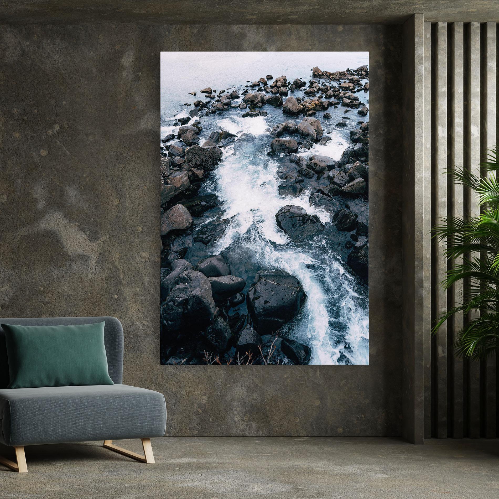 Tablou Canvas Mountain River Rock mockup 7