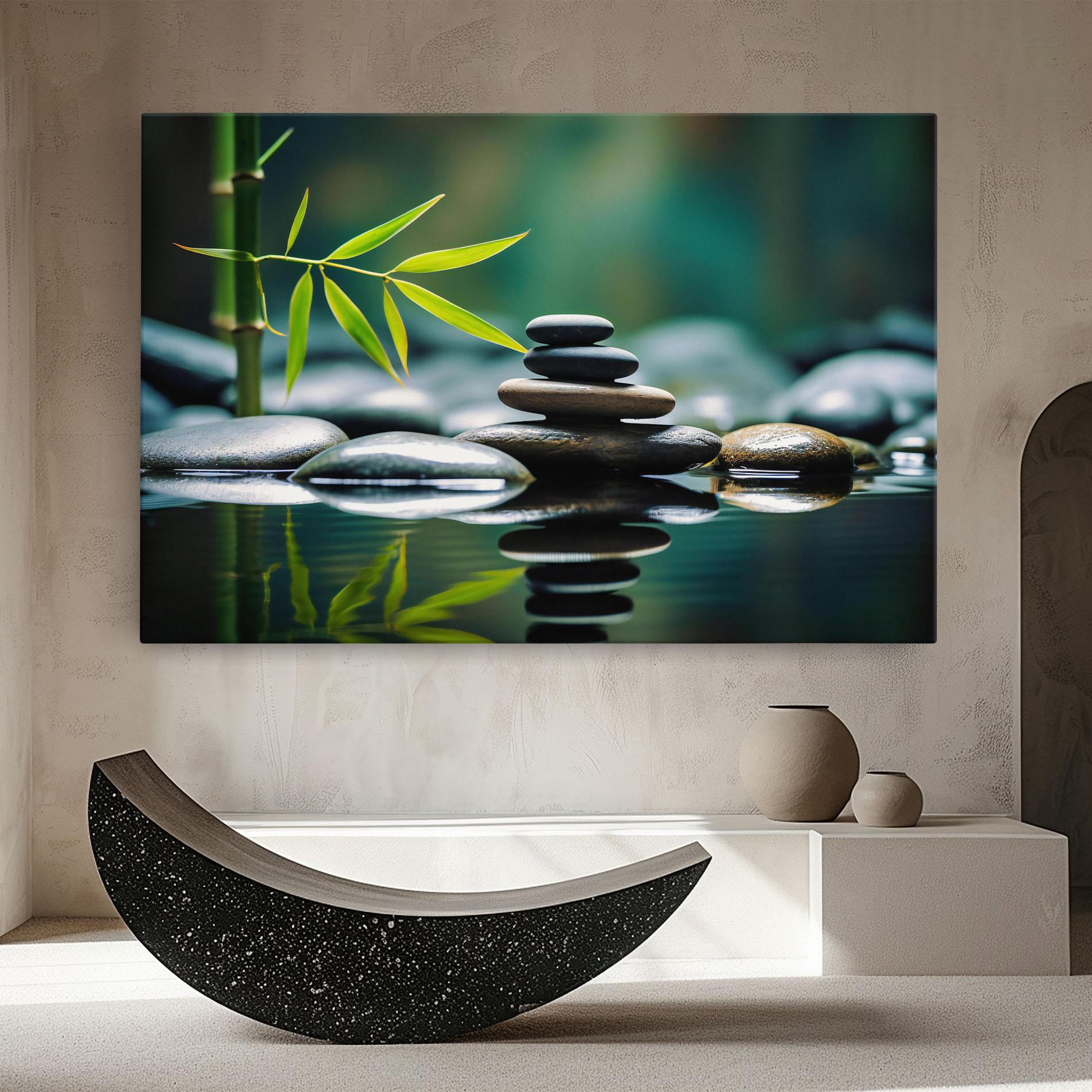 Tablou Canvas Bamboo Stones mockup 8