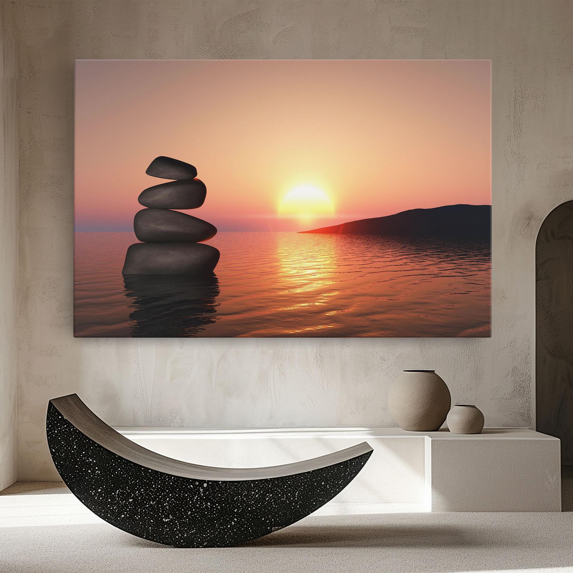 Tablou Canvas Peace And Sunset mockup 8