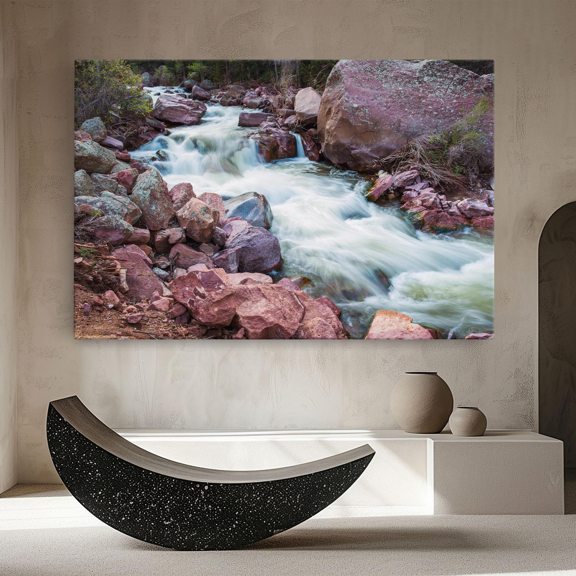 Tablou Canvas Spring Water Rocks mockup 8
