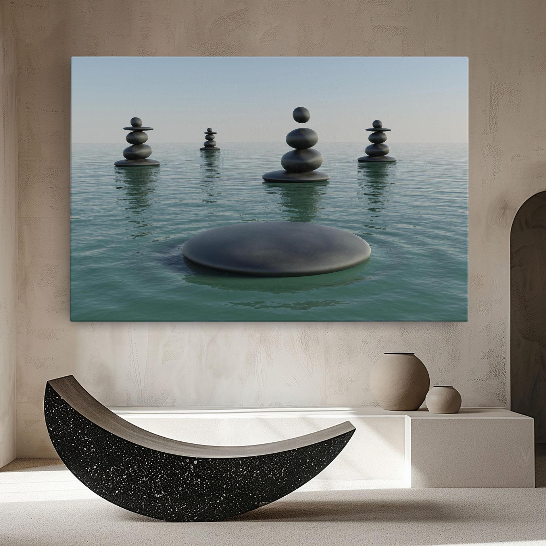 Tablou Canvas Zen Rock Pool mockup 8