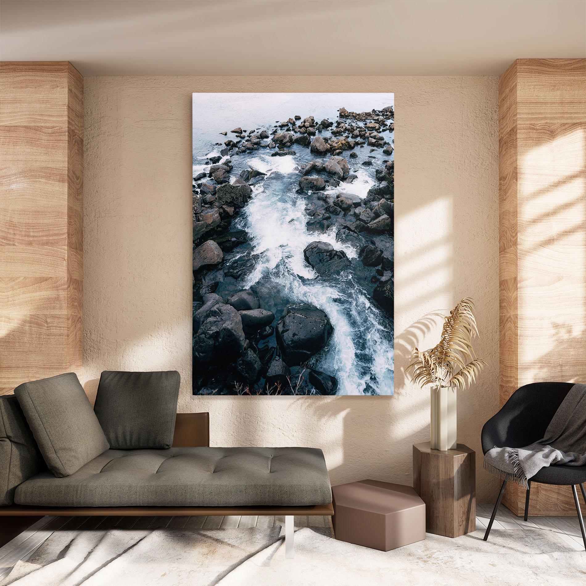 Tablou Canvas Mountain River Rock mockup 8