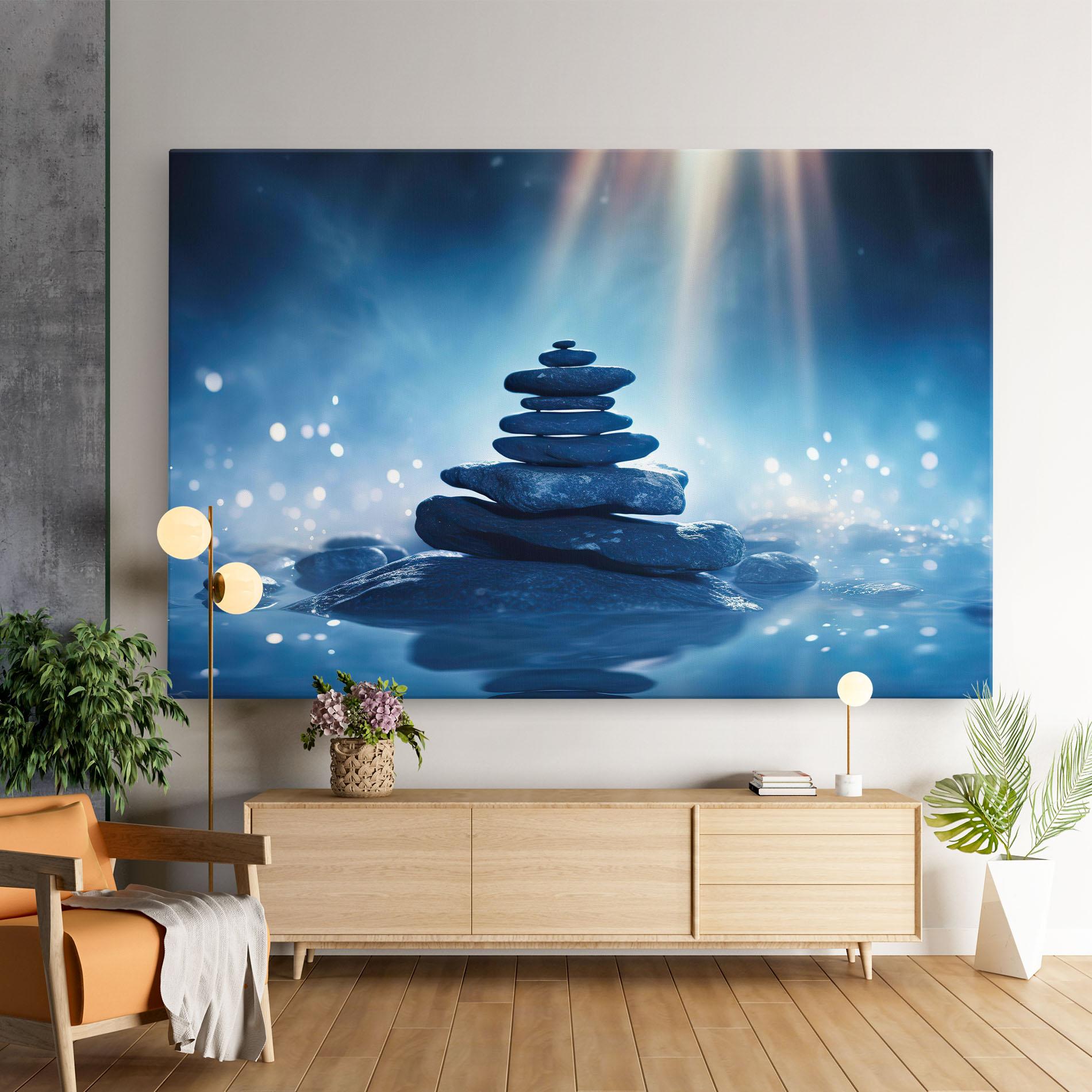 Tablou Canvas Blue Light Stone mockup 9