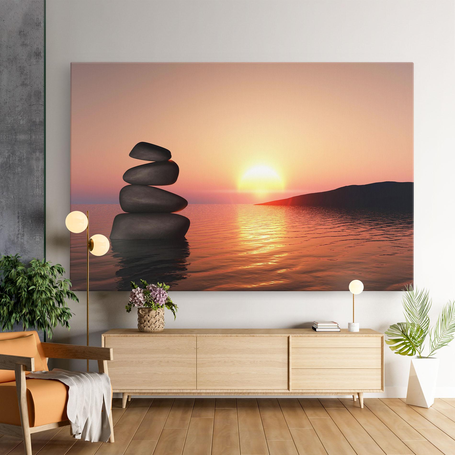 Tablou Canvas Peace And Sunset mockup 9
