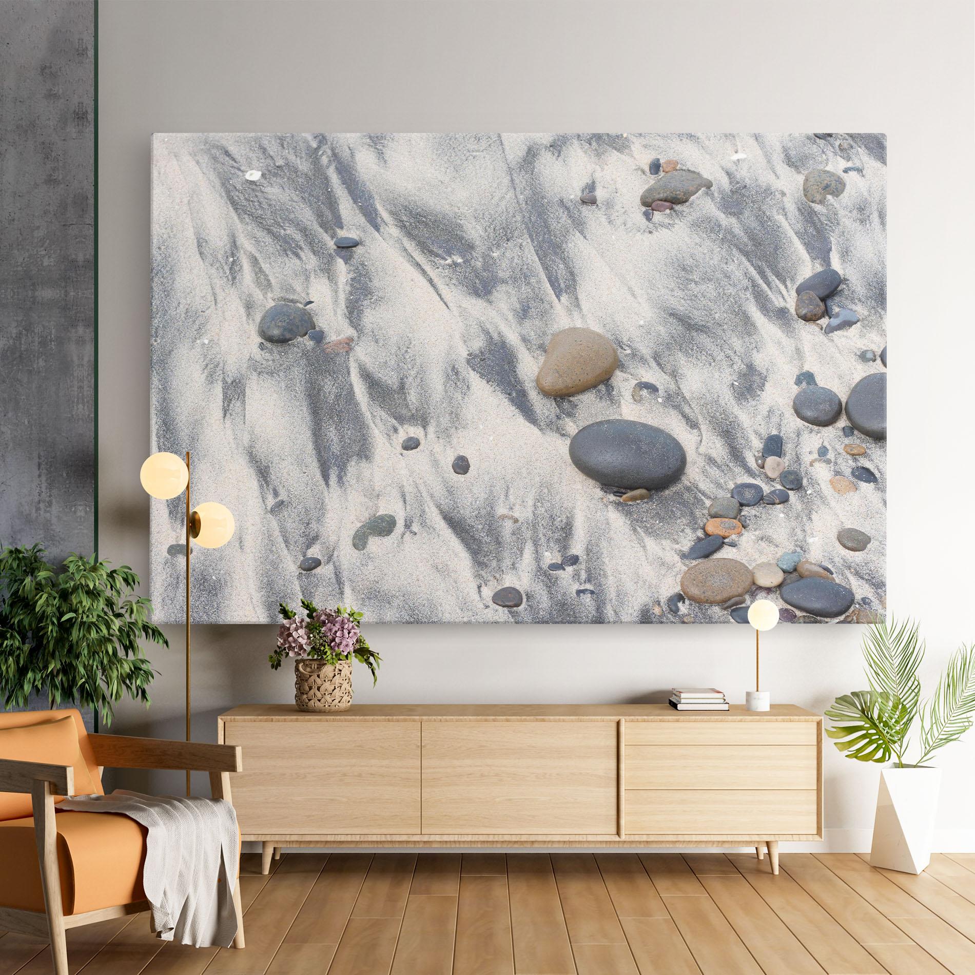 Tablou Canvas Sandy Beach Stones mockup 9