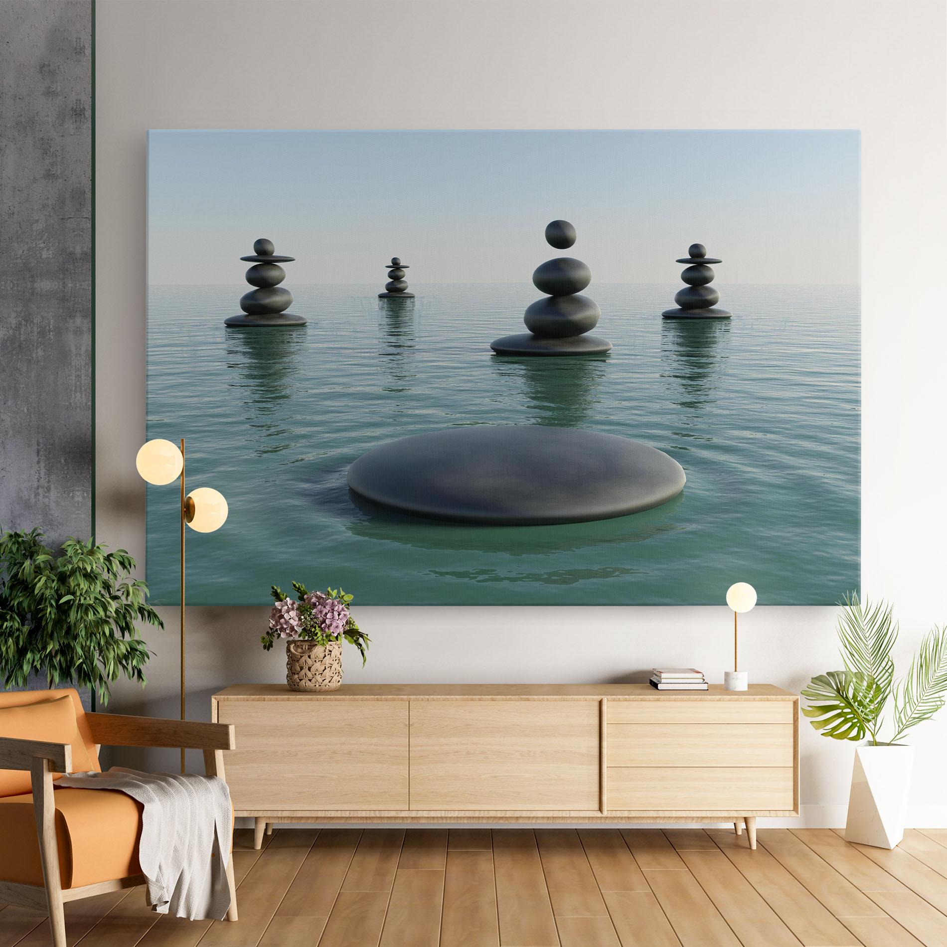 Tablou Canvas Zen Rock Pool mockup 9
