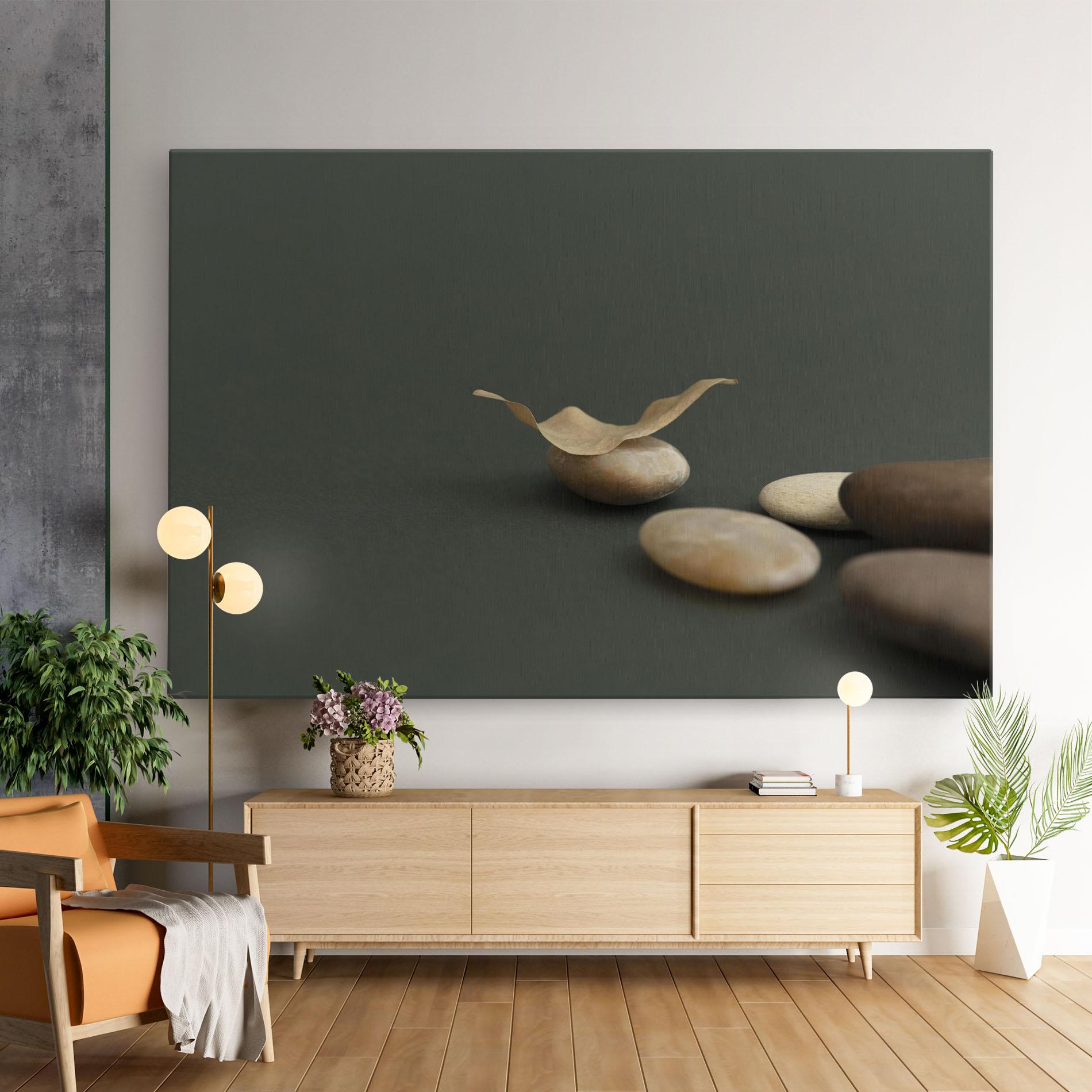 Tablou Canvas Zen Stones On Green mockup 9