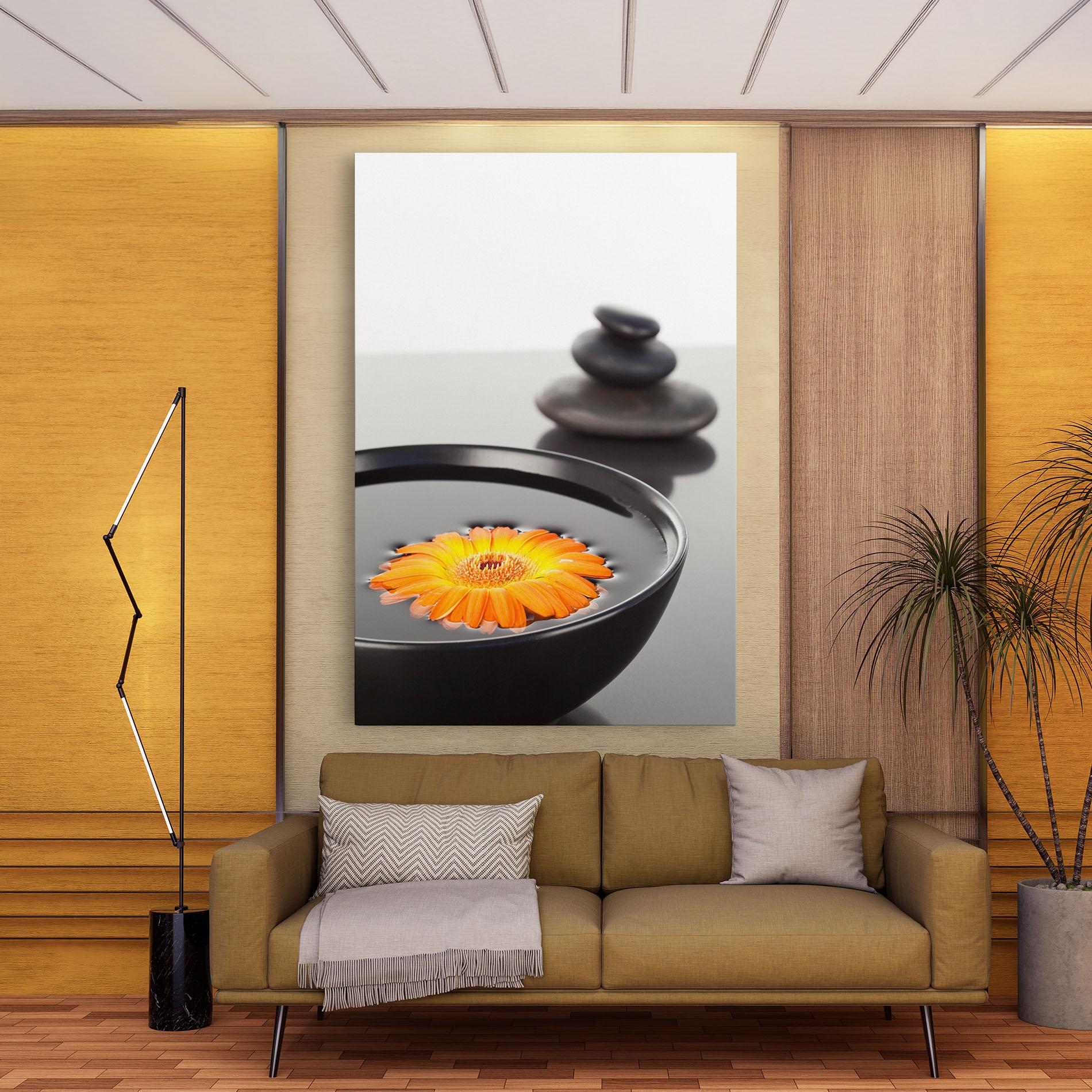 Tablou Canvas Stone Orange Flower mockup 9