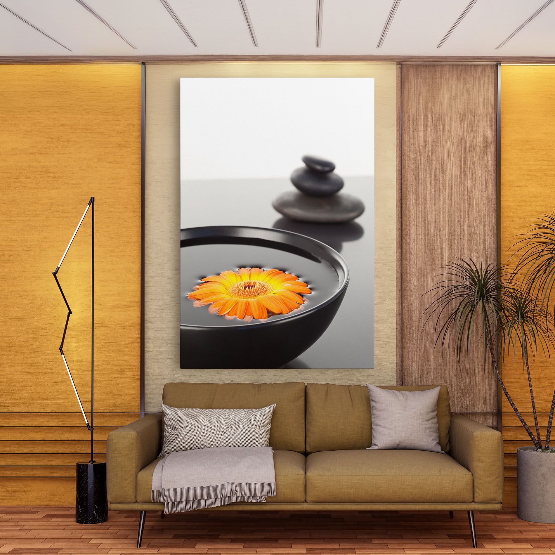 Stone Orange Flower mockup 9