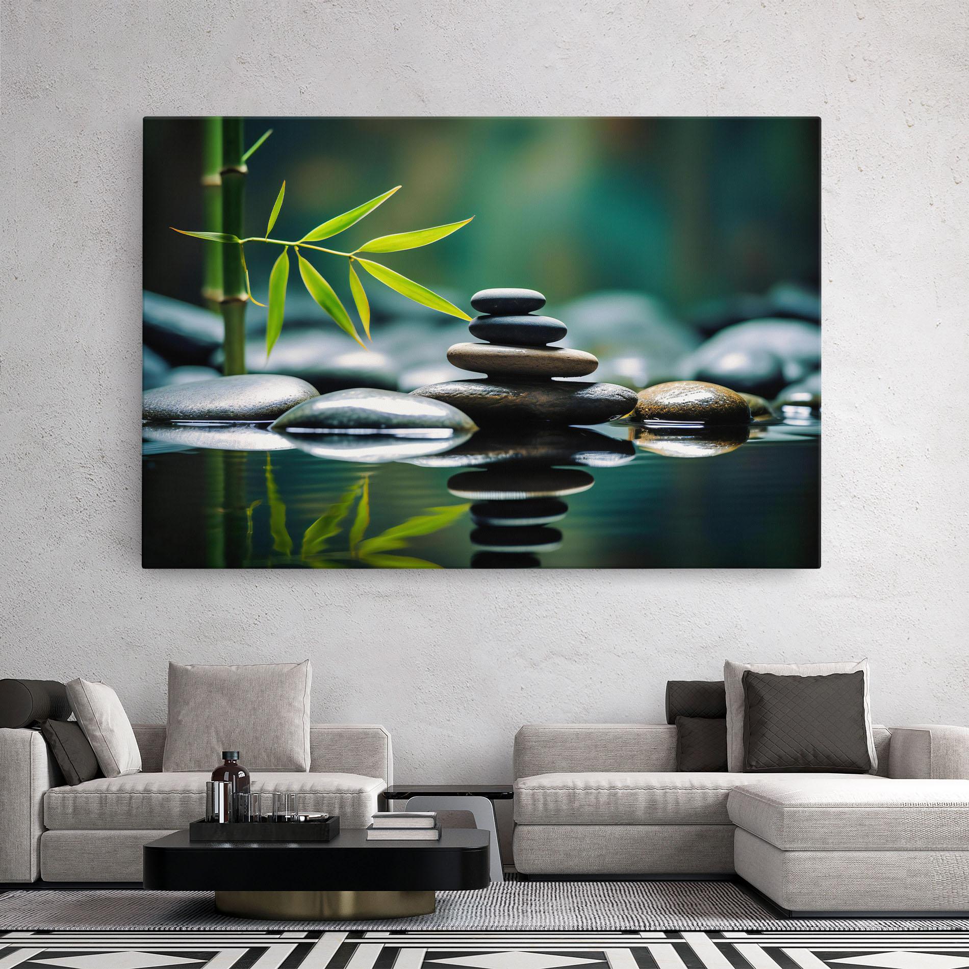 Tablou Canvas Bamboo Stones mockup 2