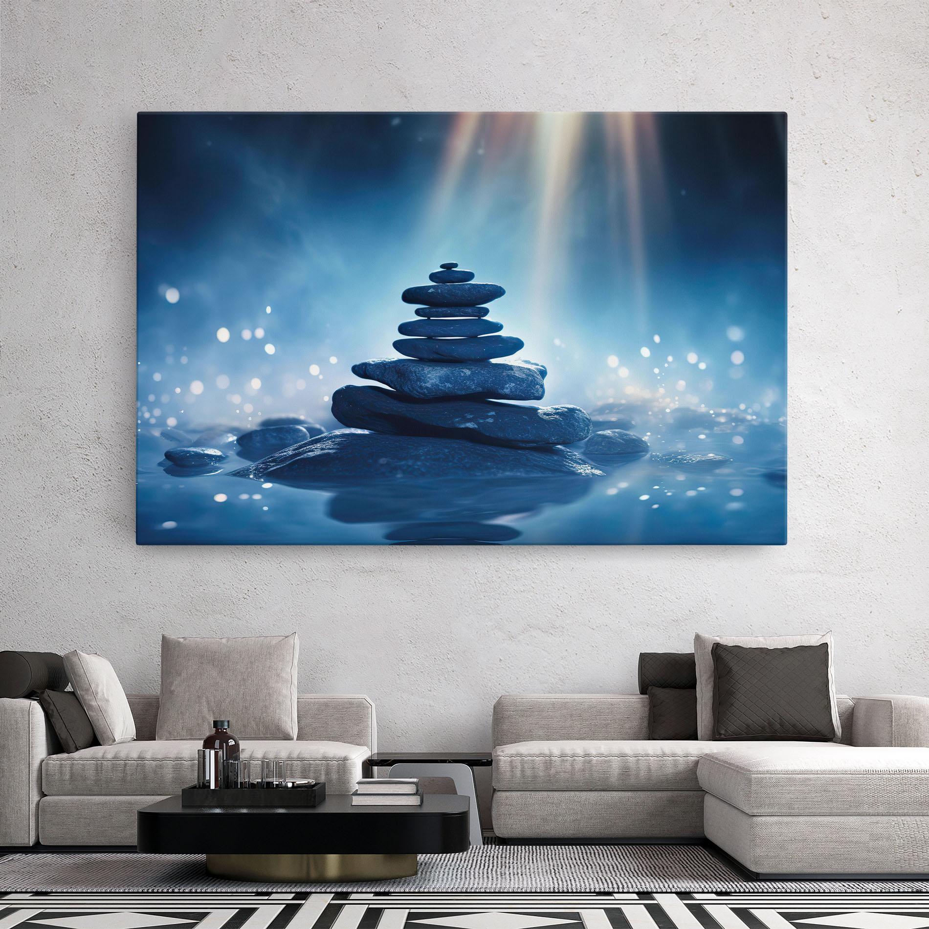 Tablou Canvas Blue Light Stone mockup 2