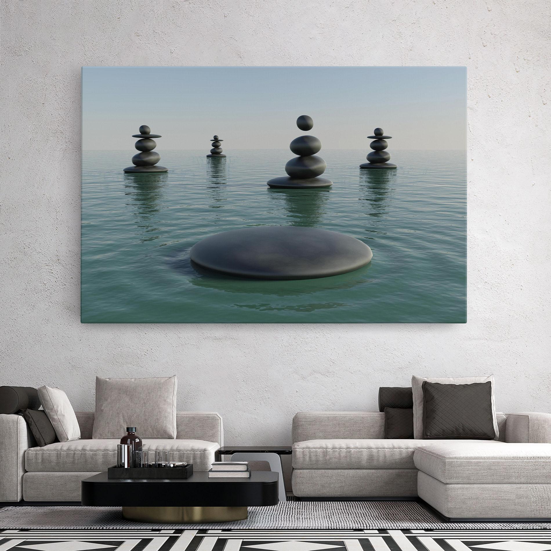 Tablou Canvas Zen Rock Pool mockup 2