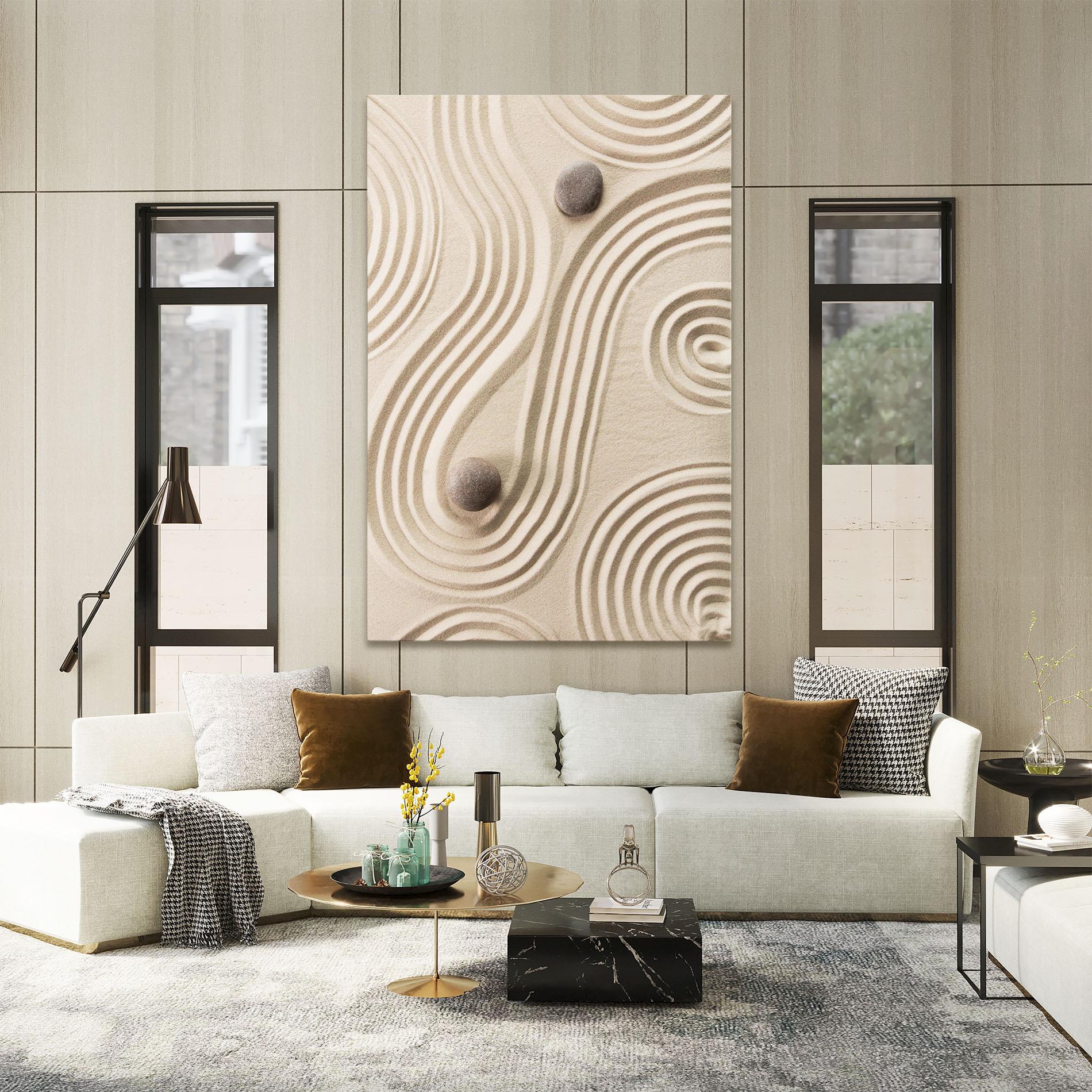 Tablou Canvas Cream Zen Stones mockup 2