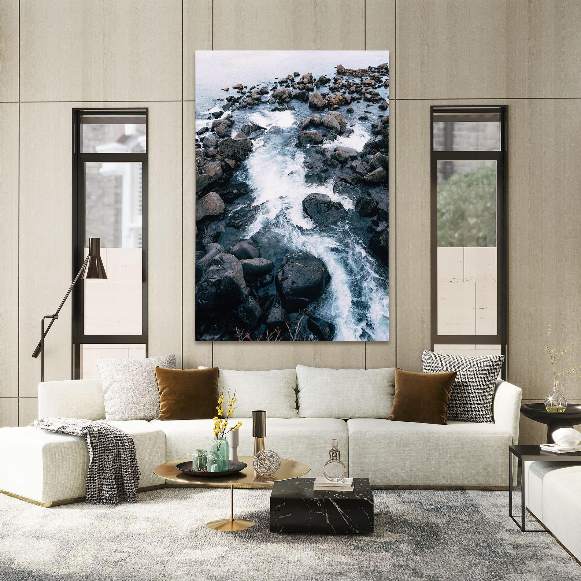 Tablou Canvas Mountain River Rock mockup 2