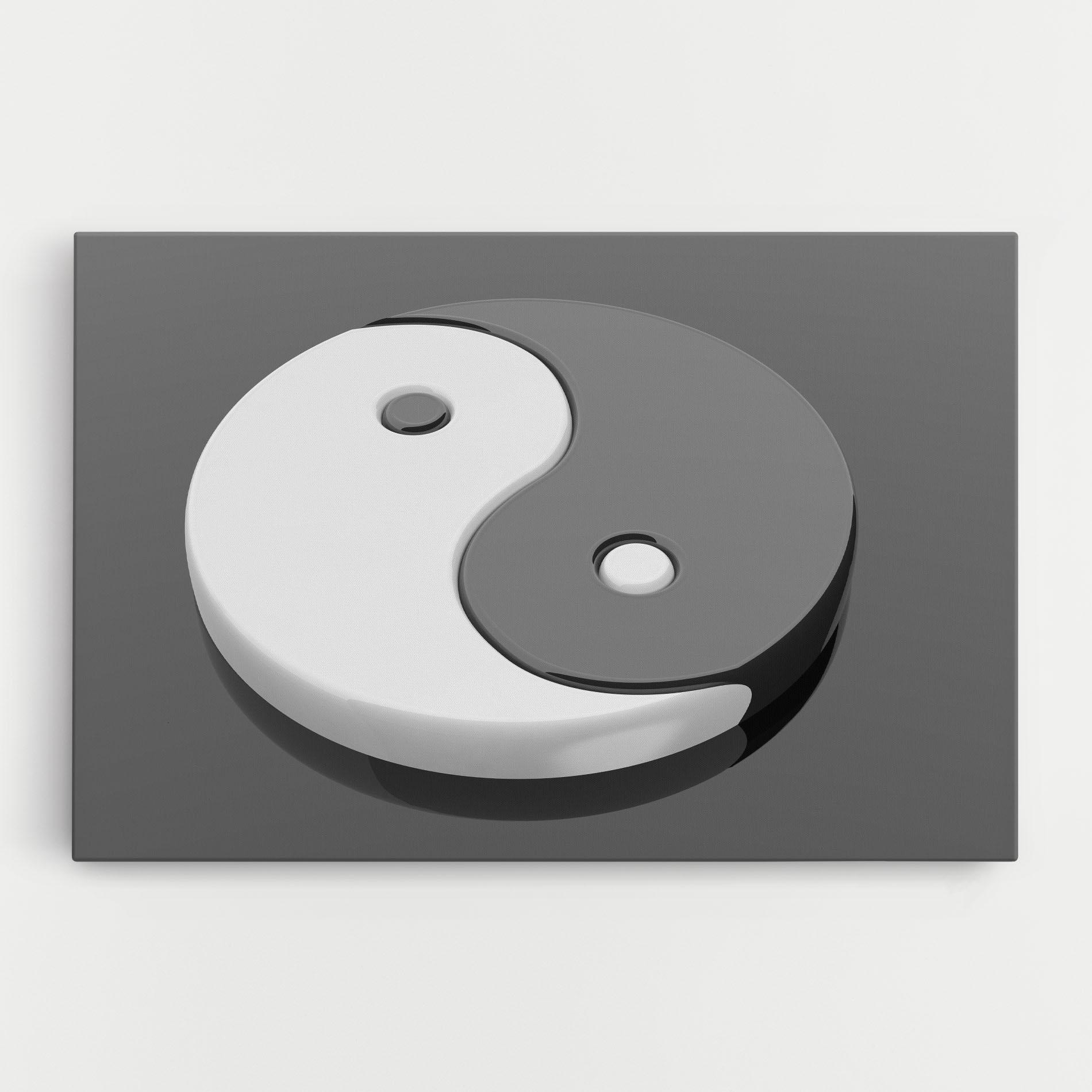 Tablou Canvas 3d Yinyang mockup 0
