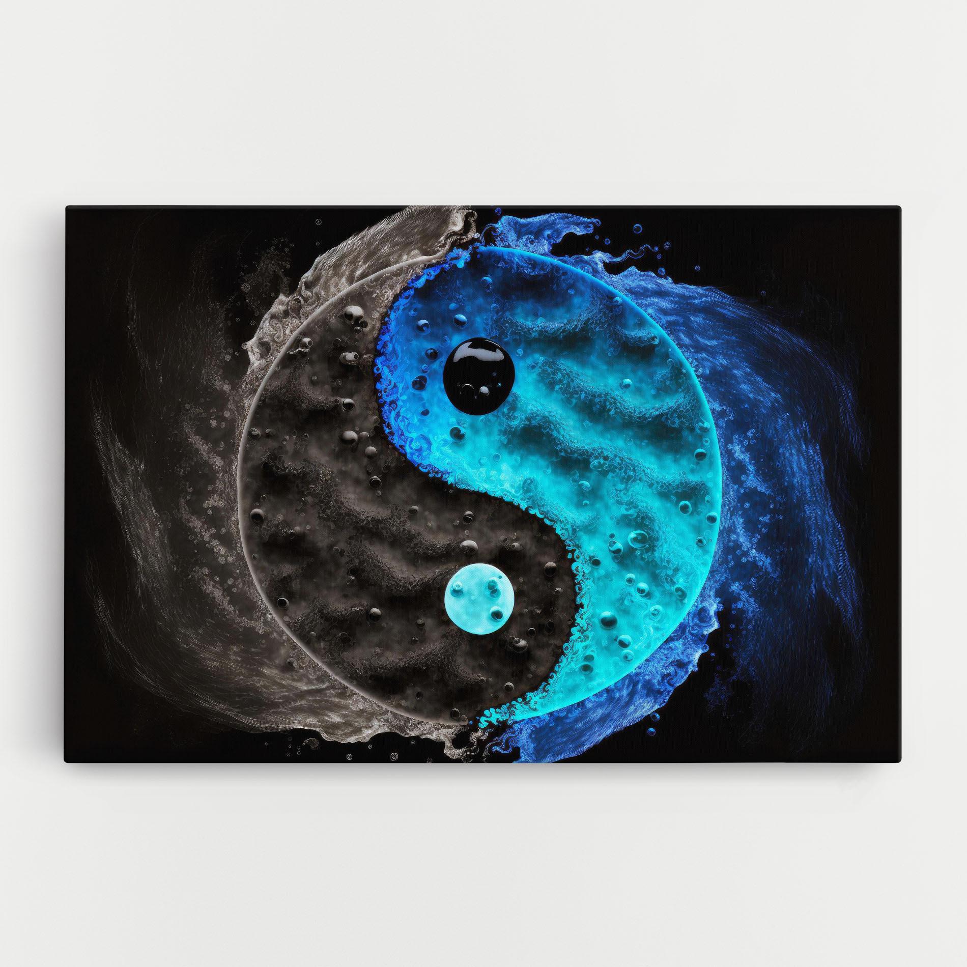 Tablou Canvas Blue Water Yinyang mockup 0