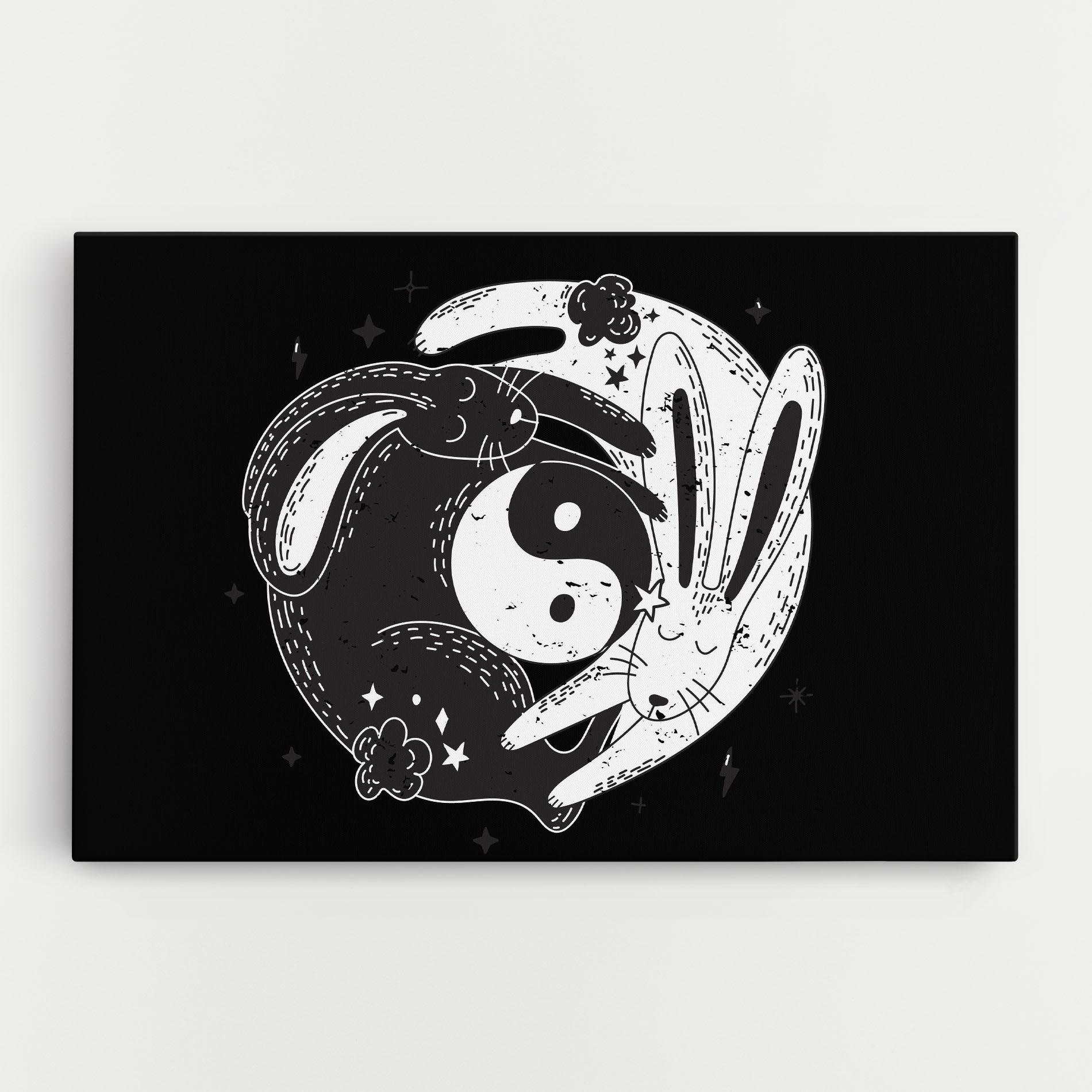 Tablou Canvas Bunny Yinyang mockup 0