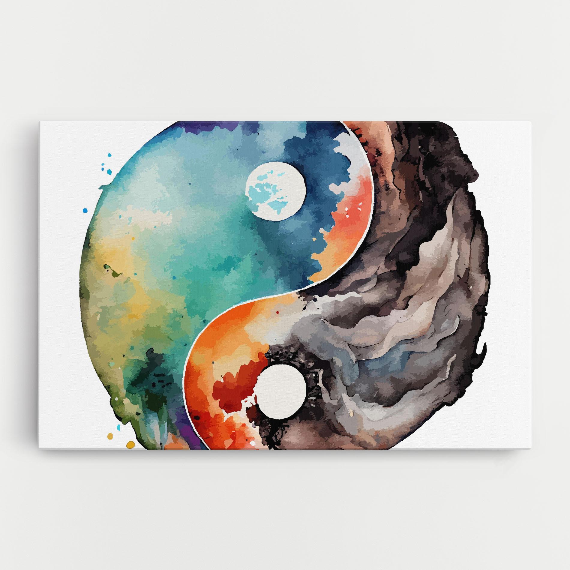 Tablou Canvas Earth Yinyang Art mockup 0