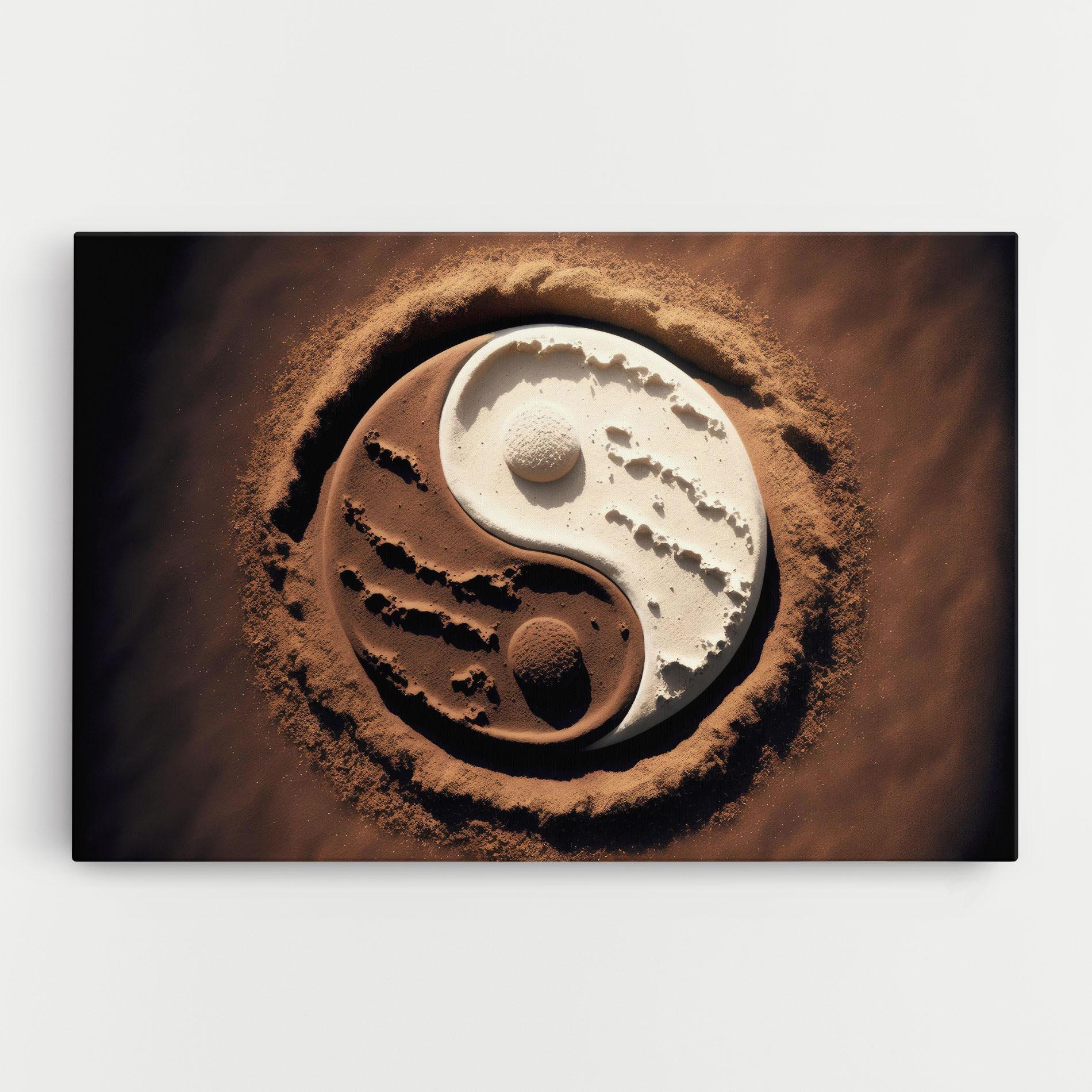 Tablou Canvas Earth Yinyang mockup 0