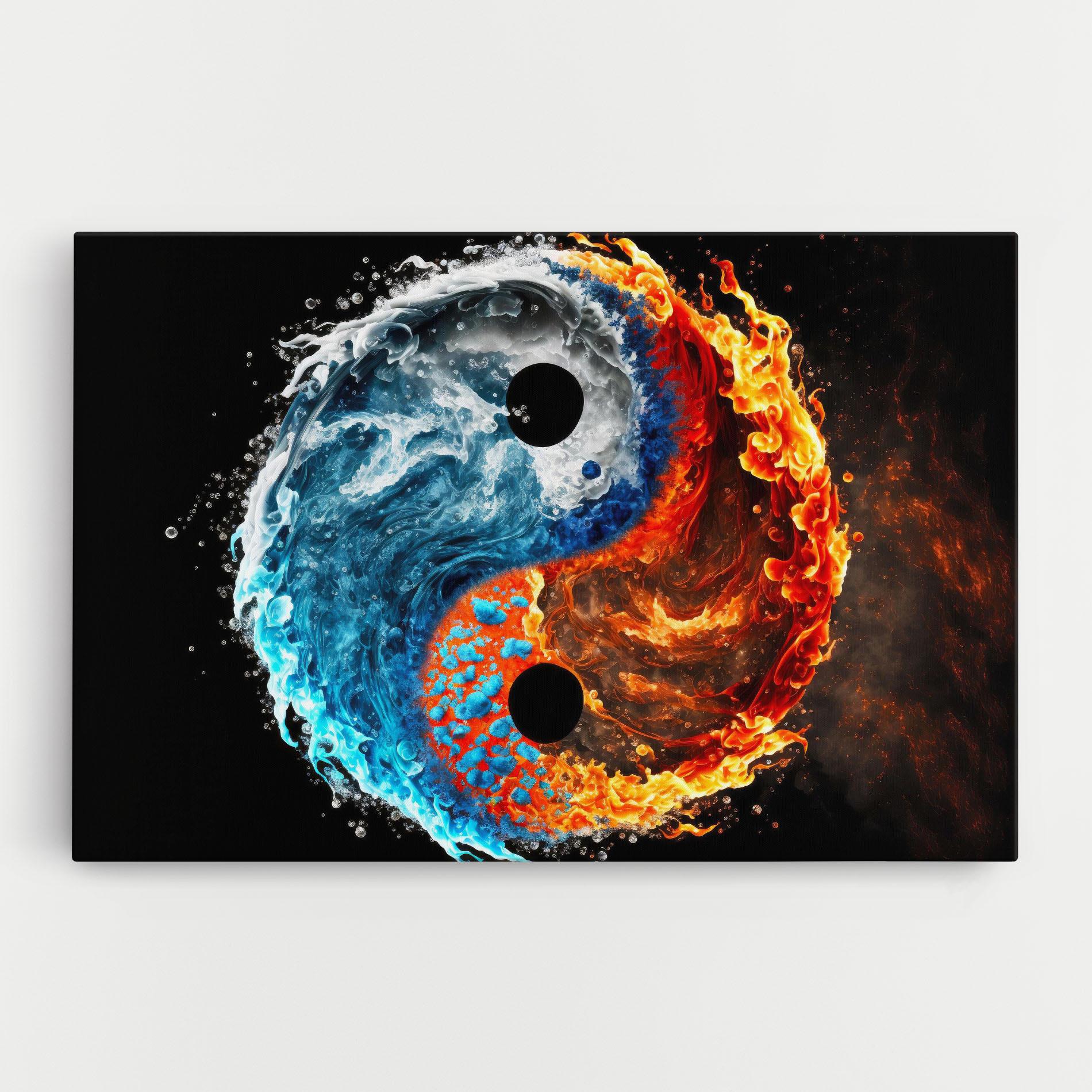 Tablou Canvas Fire Water Yin Yang mockup 0
