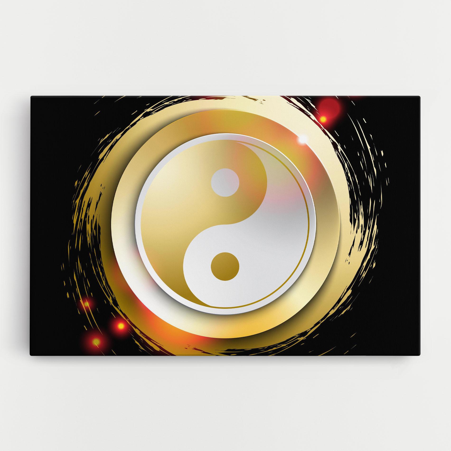 Tablou Canvas Gold Light Yinyang mockup 0