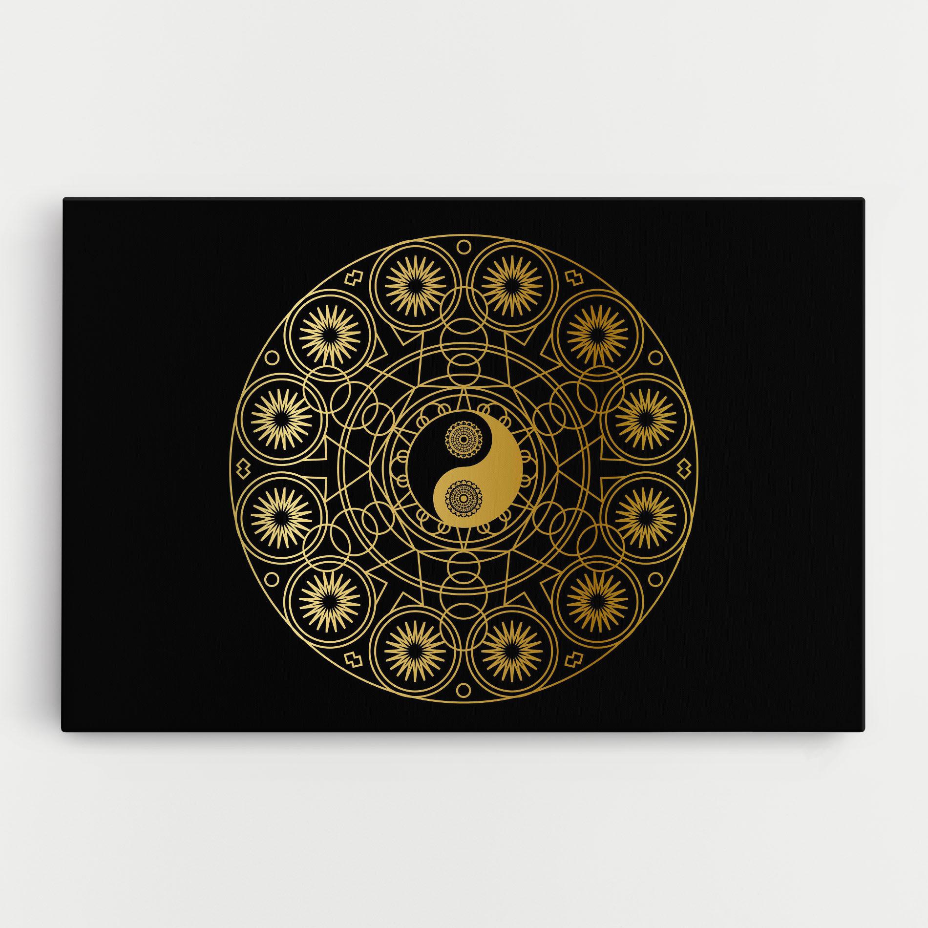 Tablou Canvas Gold Meditation Mandala mockup 0