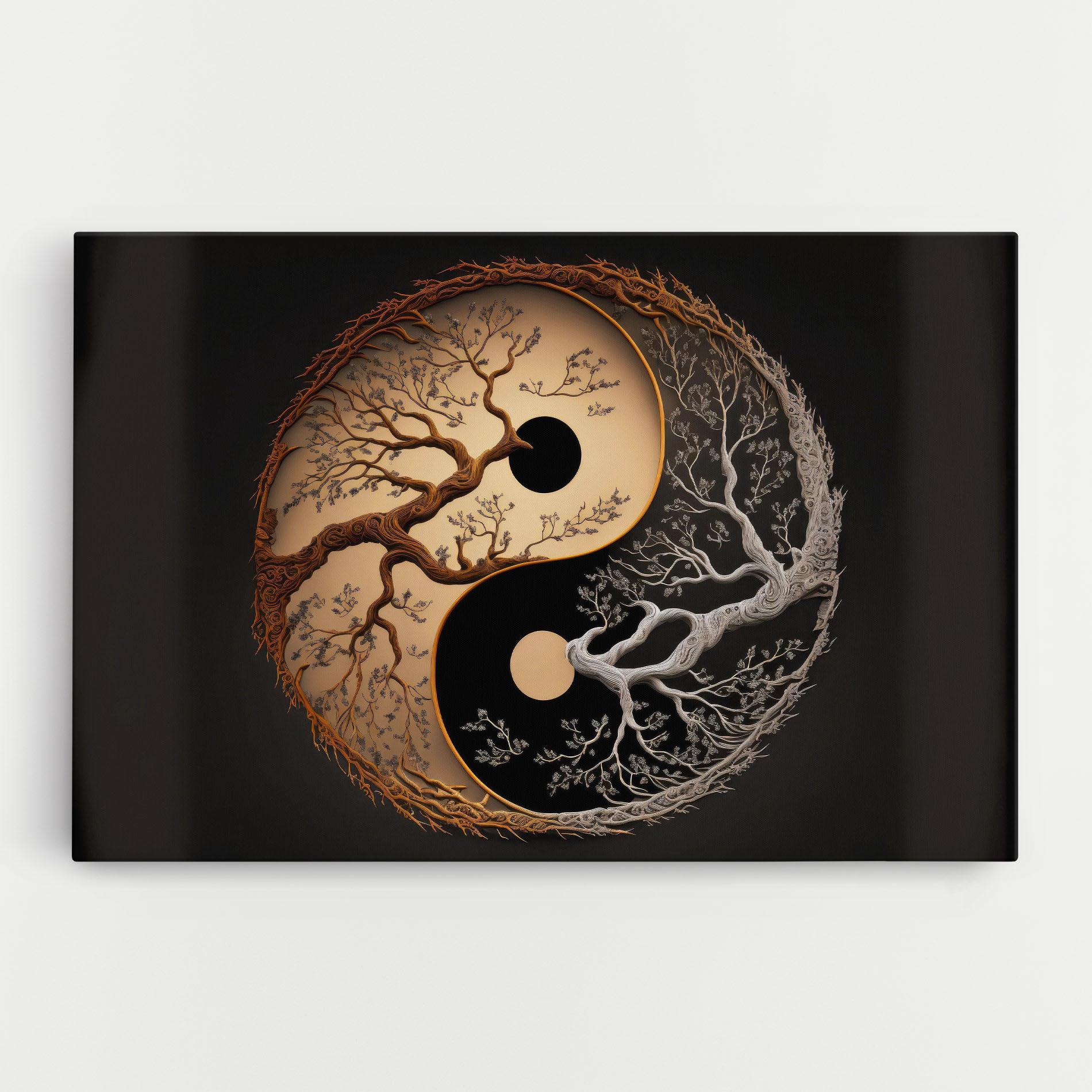 Tablou Canvas Old Tree Yinyang mockup 0