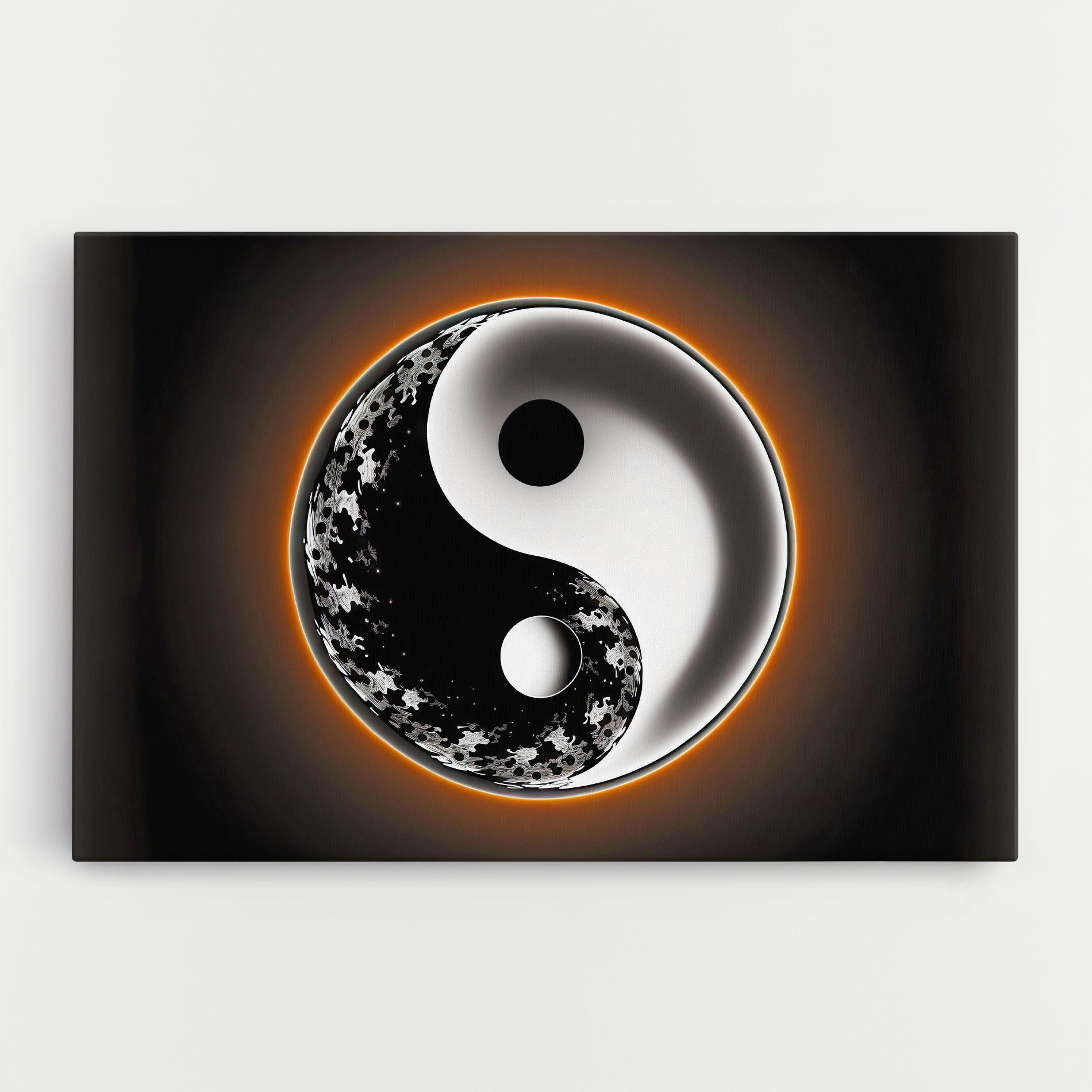 Tablou Canvas Purple Light Yinyang mockup 0