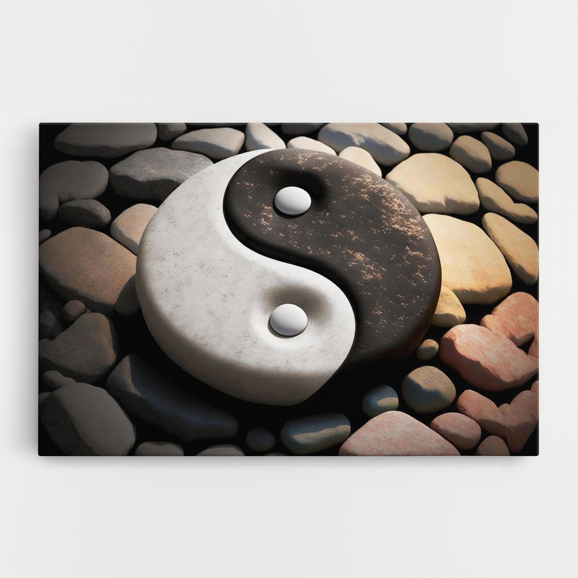 Tablou Canvas Stone Yinyang mockup 0