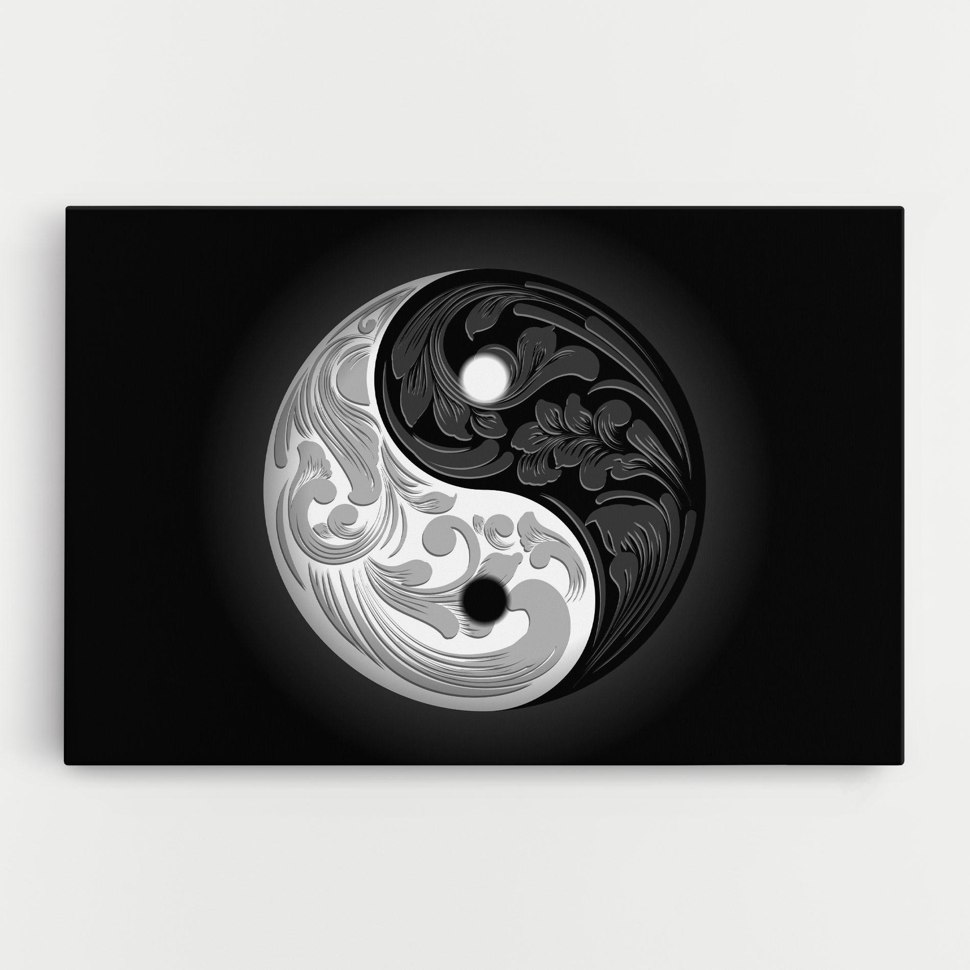 Tablou Canvas Yinyang Grey mockup 0