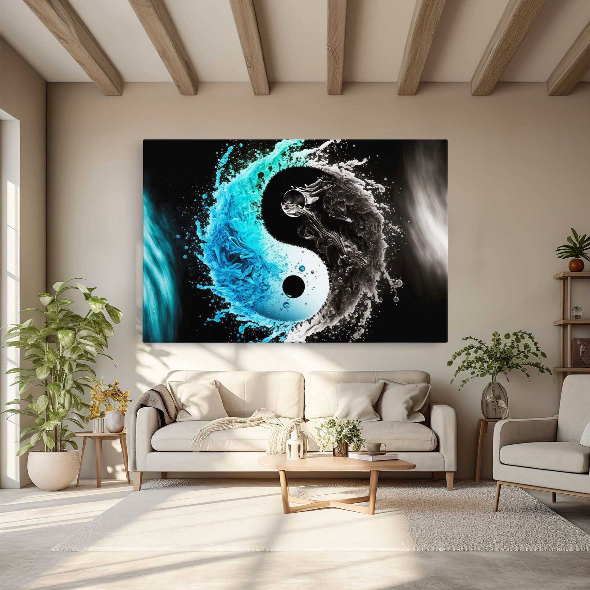 Blue Black Yinyang mockup 6