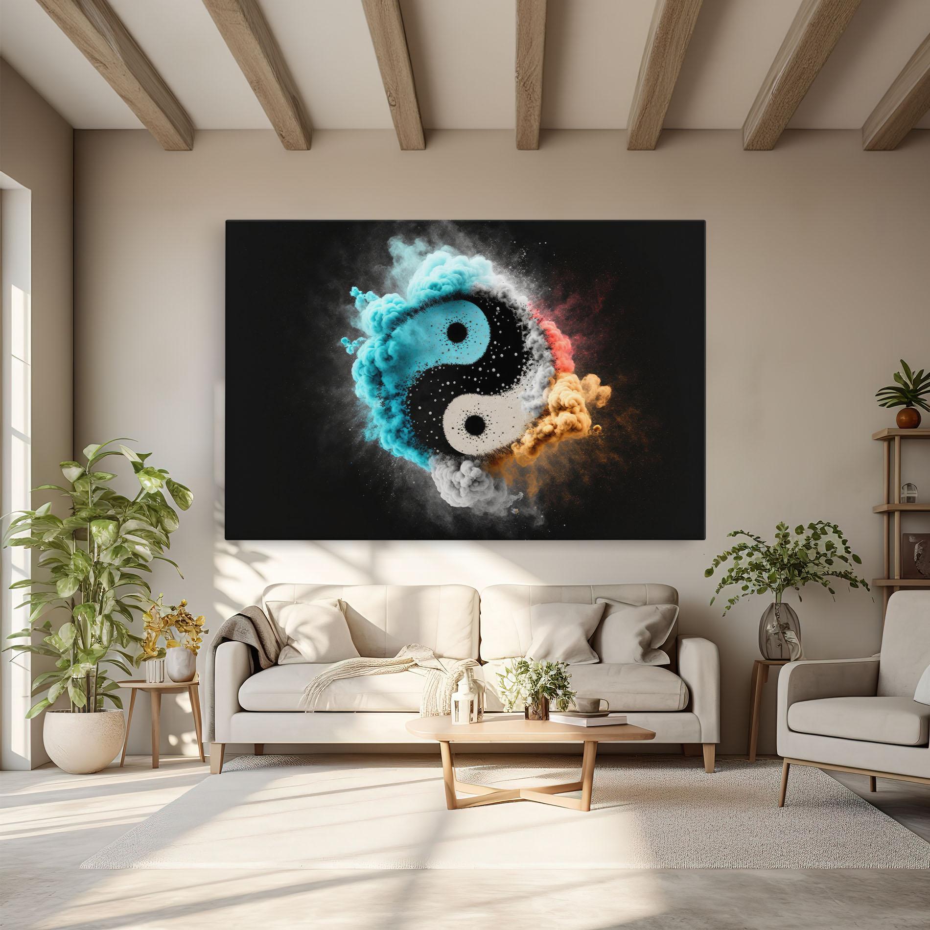 Tablou Canvas Blue Smoke Yinuang mockup 6