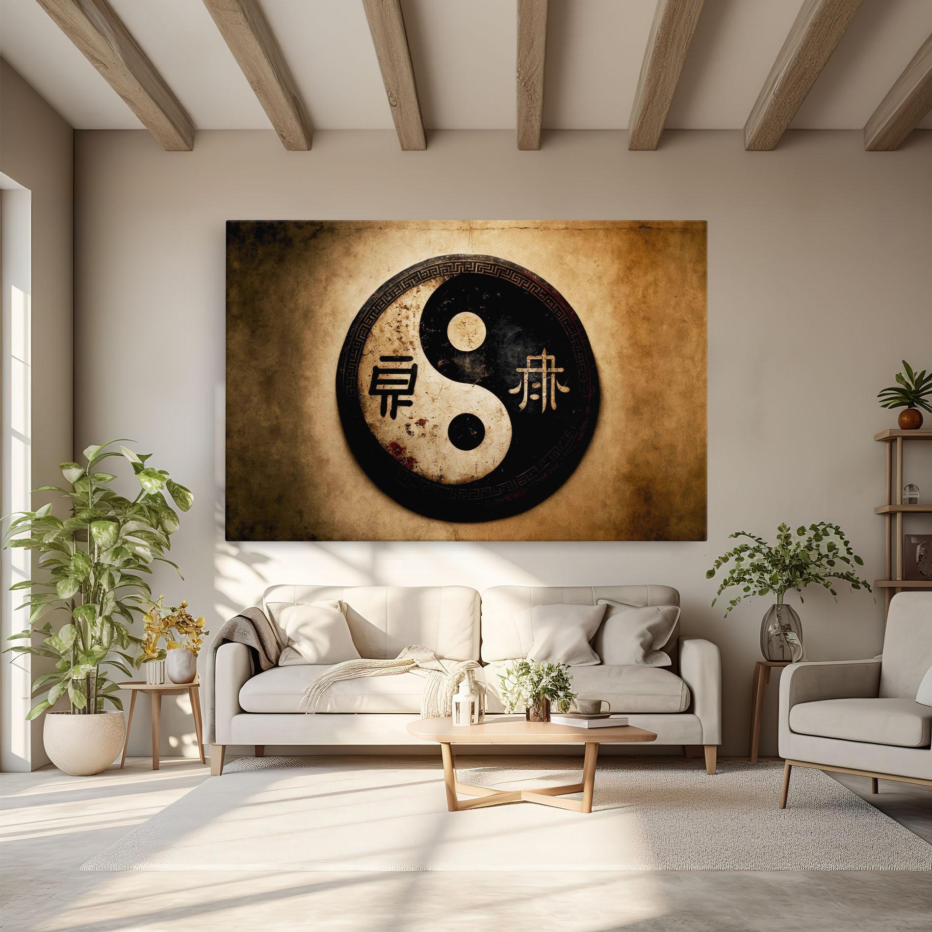 Tablou Canvas Chinese Yinyang mockup 6